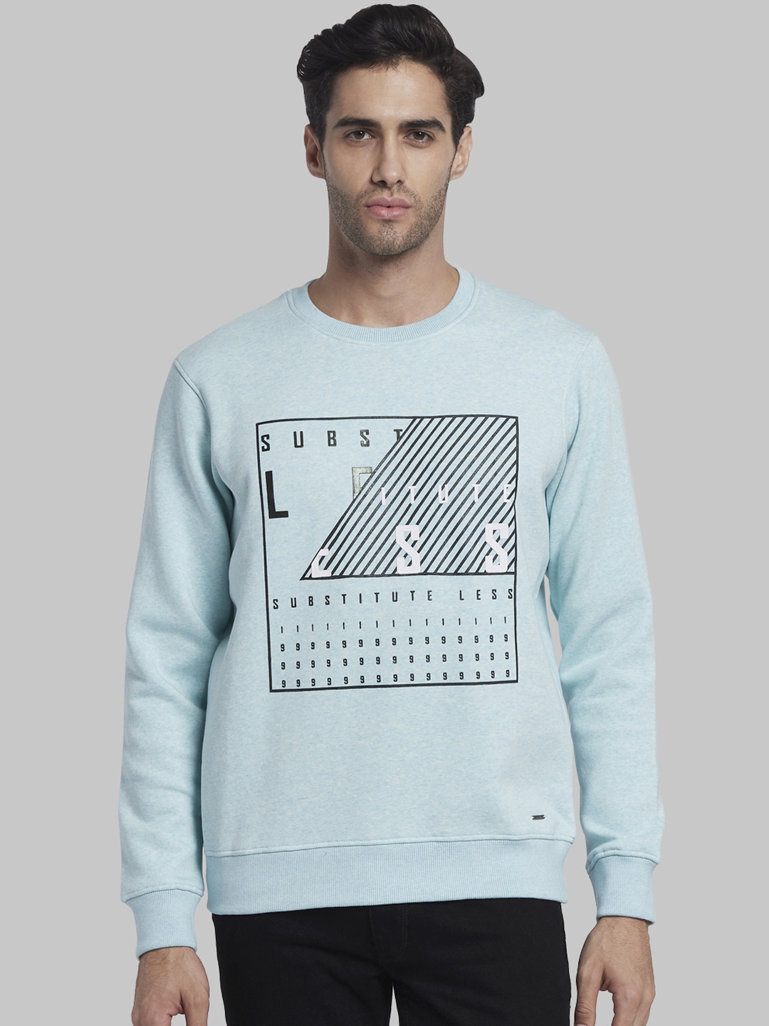 

Parx Men Blue Printed Sweatshirt