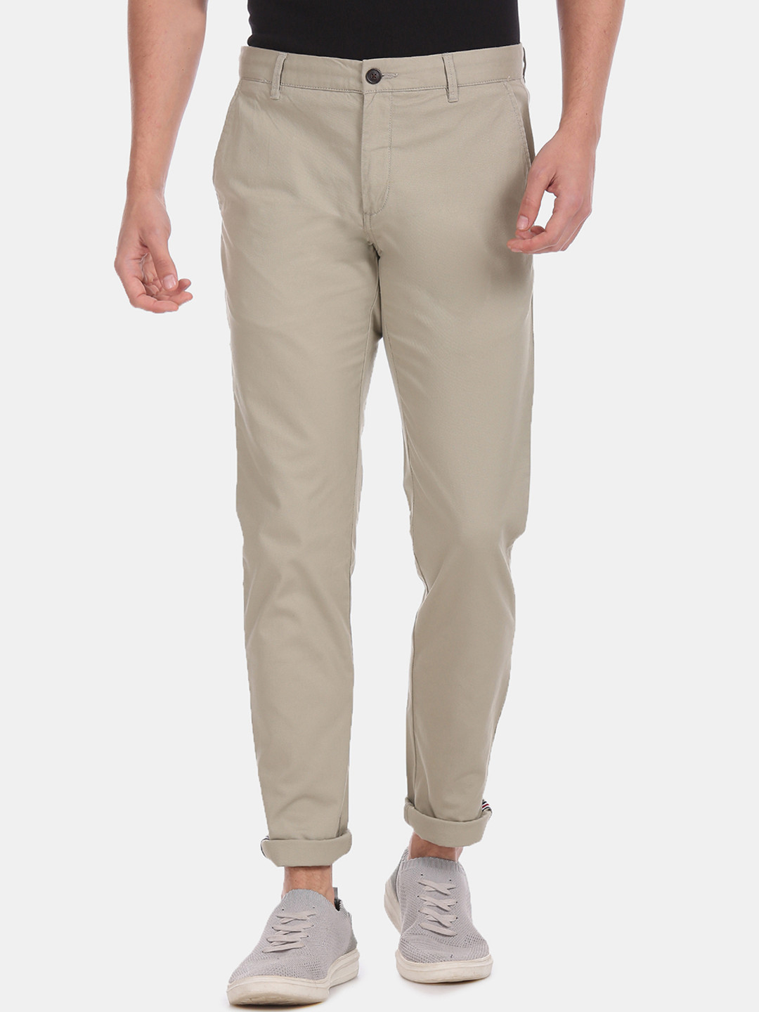 

Arrow Sport Men Beige Skinny Fit Solid Regular Trousers