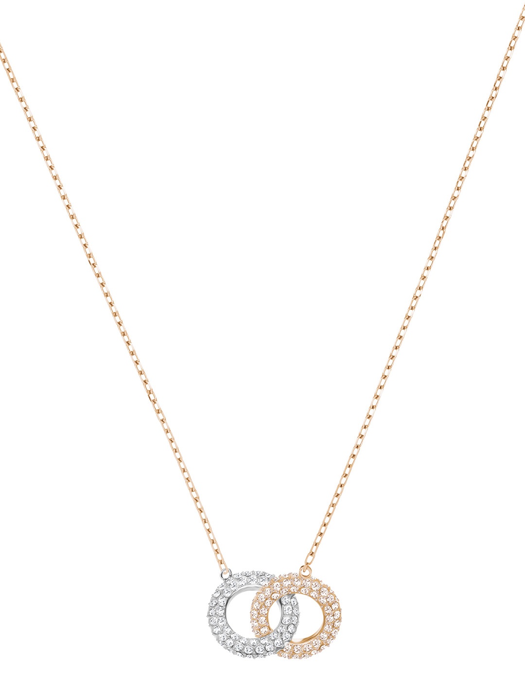 

SWAROVSKI STONE NECKLACE DOUBLE SILK CRY ROS, Rose gold