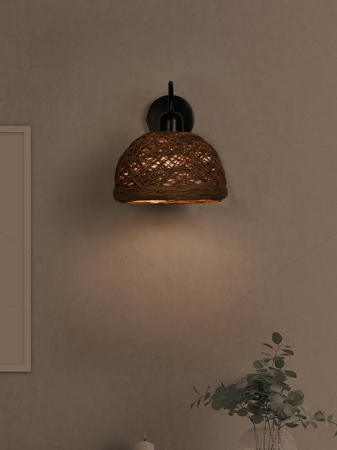 

Fos Lighting Brown Solid String Bowl Armed Sconce