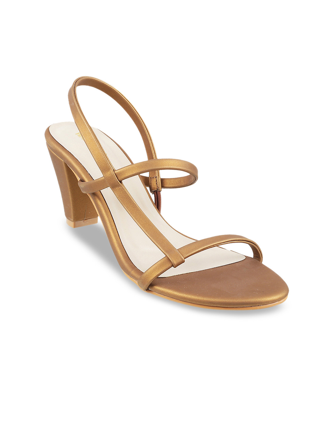 

WALKWAY by Metro Women Bronze-Toned Solid Heels