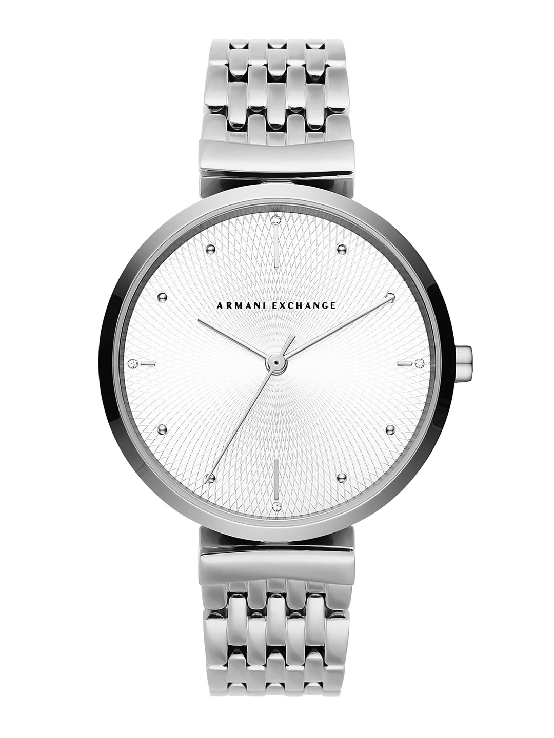 

Armani Exchange Women Zoe Silver-Toned Analogue Watch AX5900