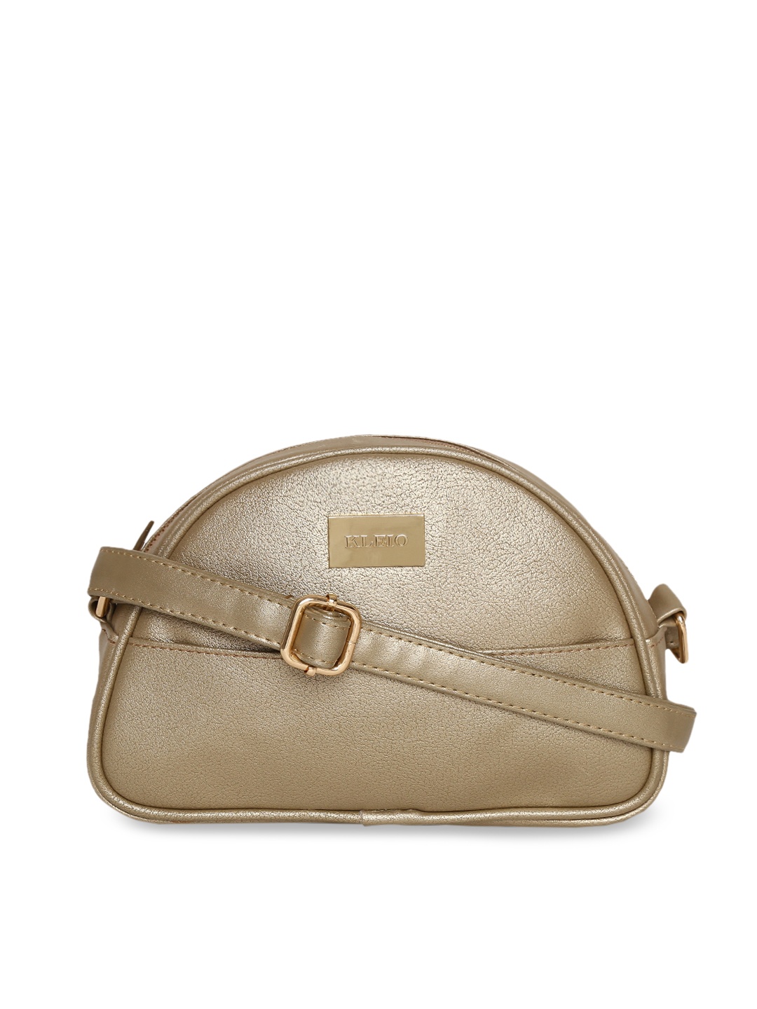 

KLEIO Gold-Toned Solid Half Moon Sling Bag