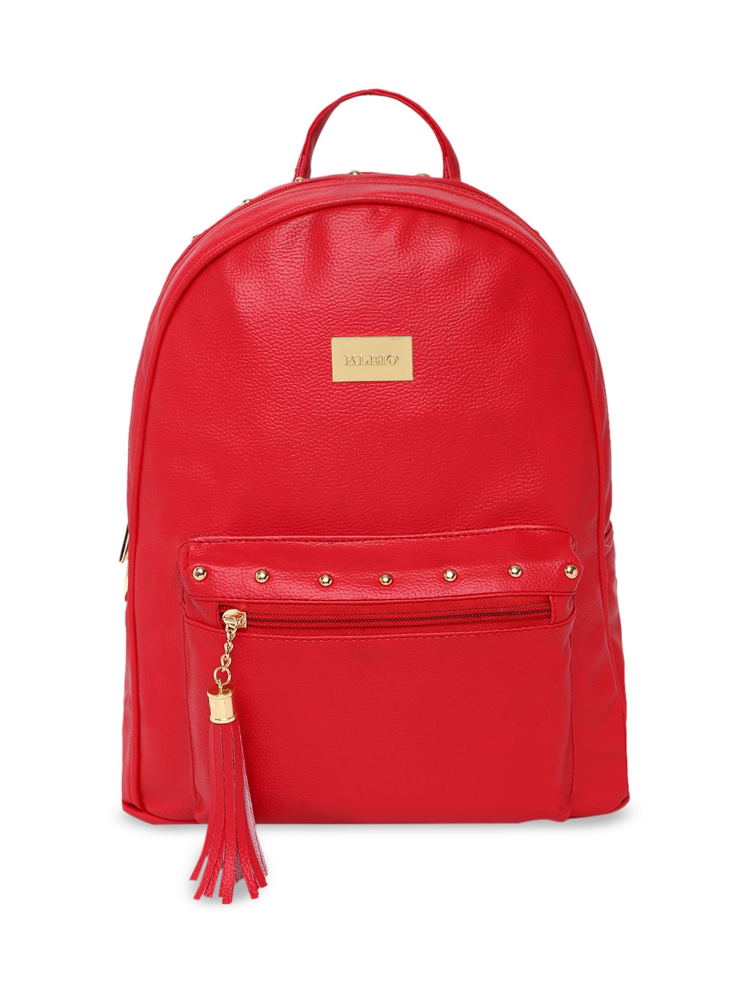 

KLEIO Women Vegan Studded Backpack, Red