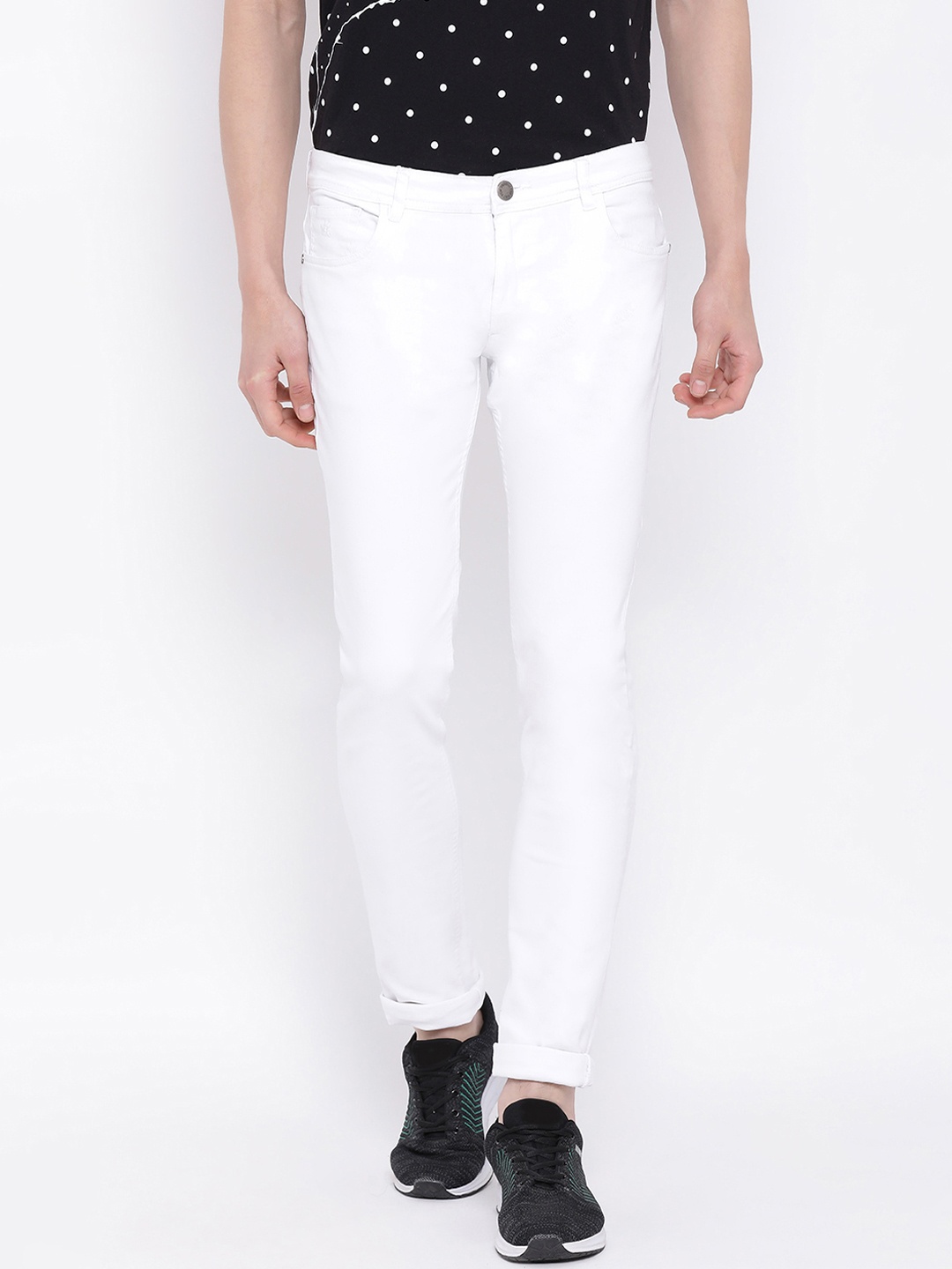 

Crimsoune Club Men White Slim Fit Mid-Rise Clean Look Jeans