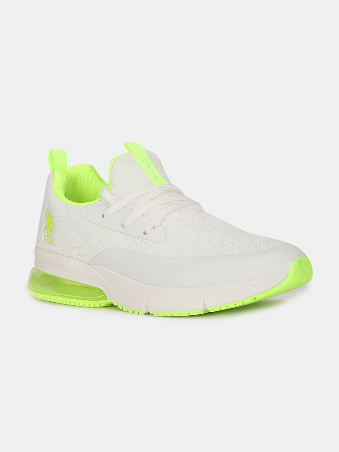 

U.S. Polo Assn. Men White Solid Mid-Top Sneakers