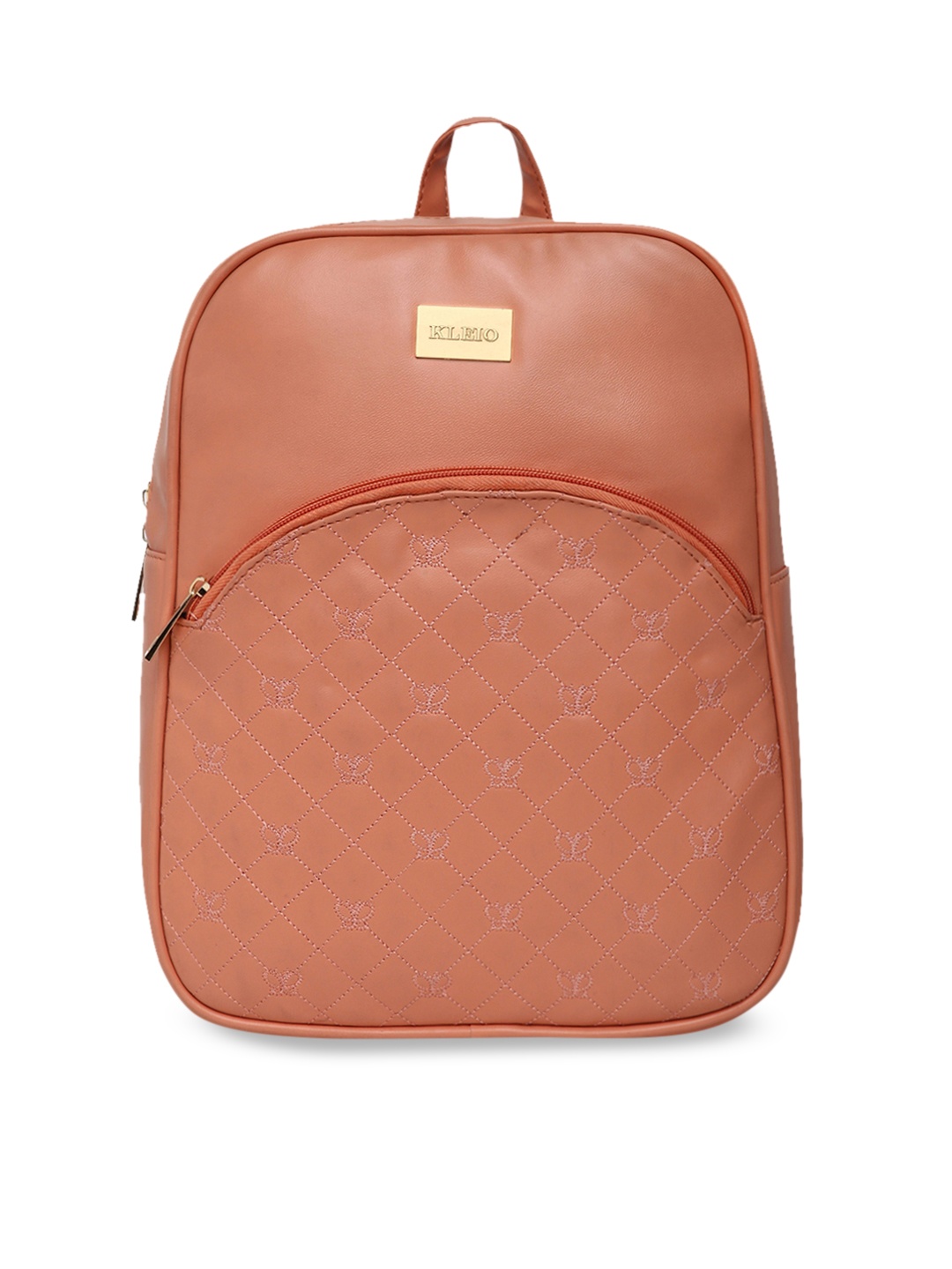 

KLEIO Women Vegan PU Quilted Backpack, Brown
