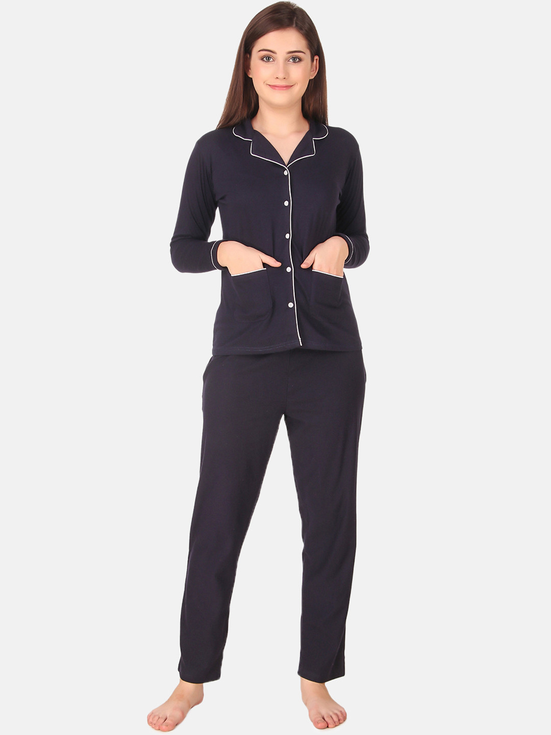 

Masha Women Navy Blue Night suit