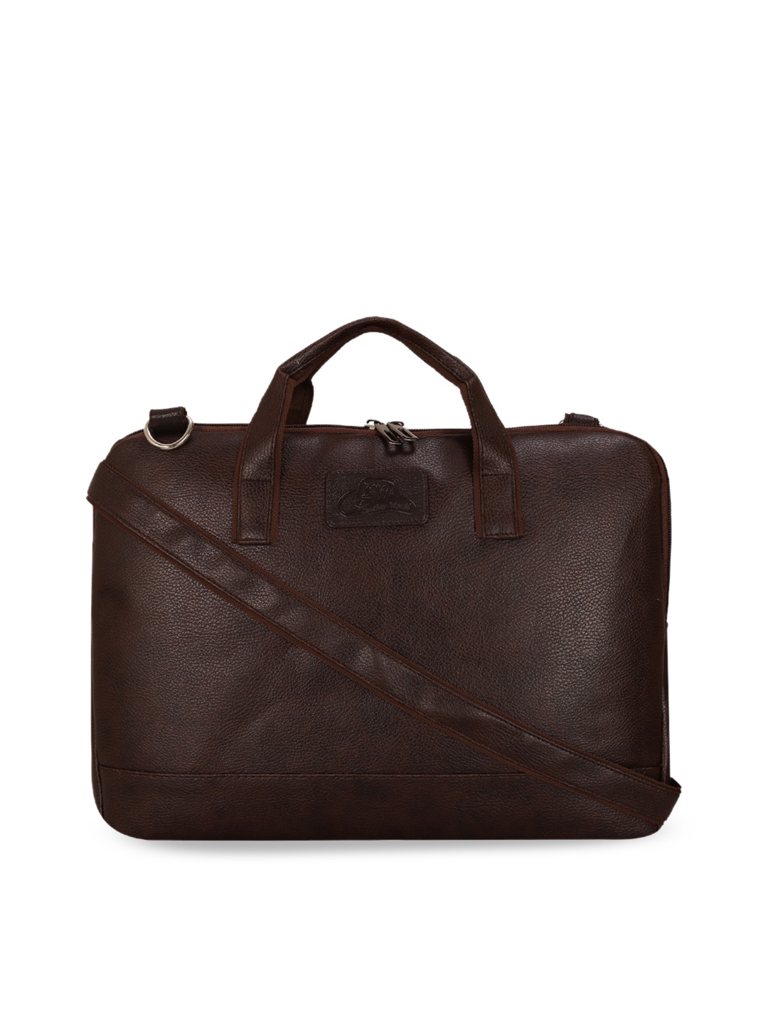Leather World Unisex Brown Solid Laptop Sleeve