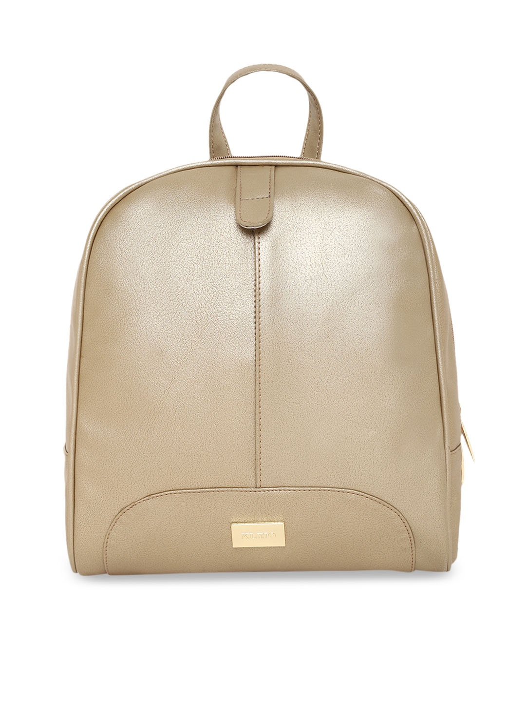

KLEIO Women Vegan Solid Weekend Travel Backpack, Gold