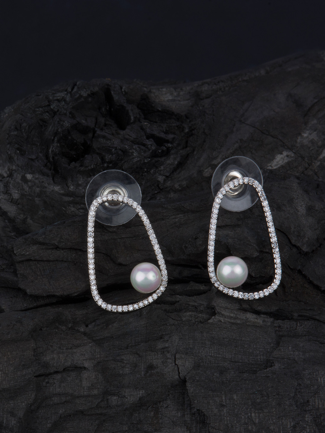

E2O Silver-Plated Geometric Studs