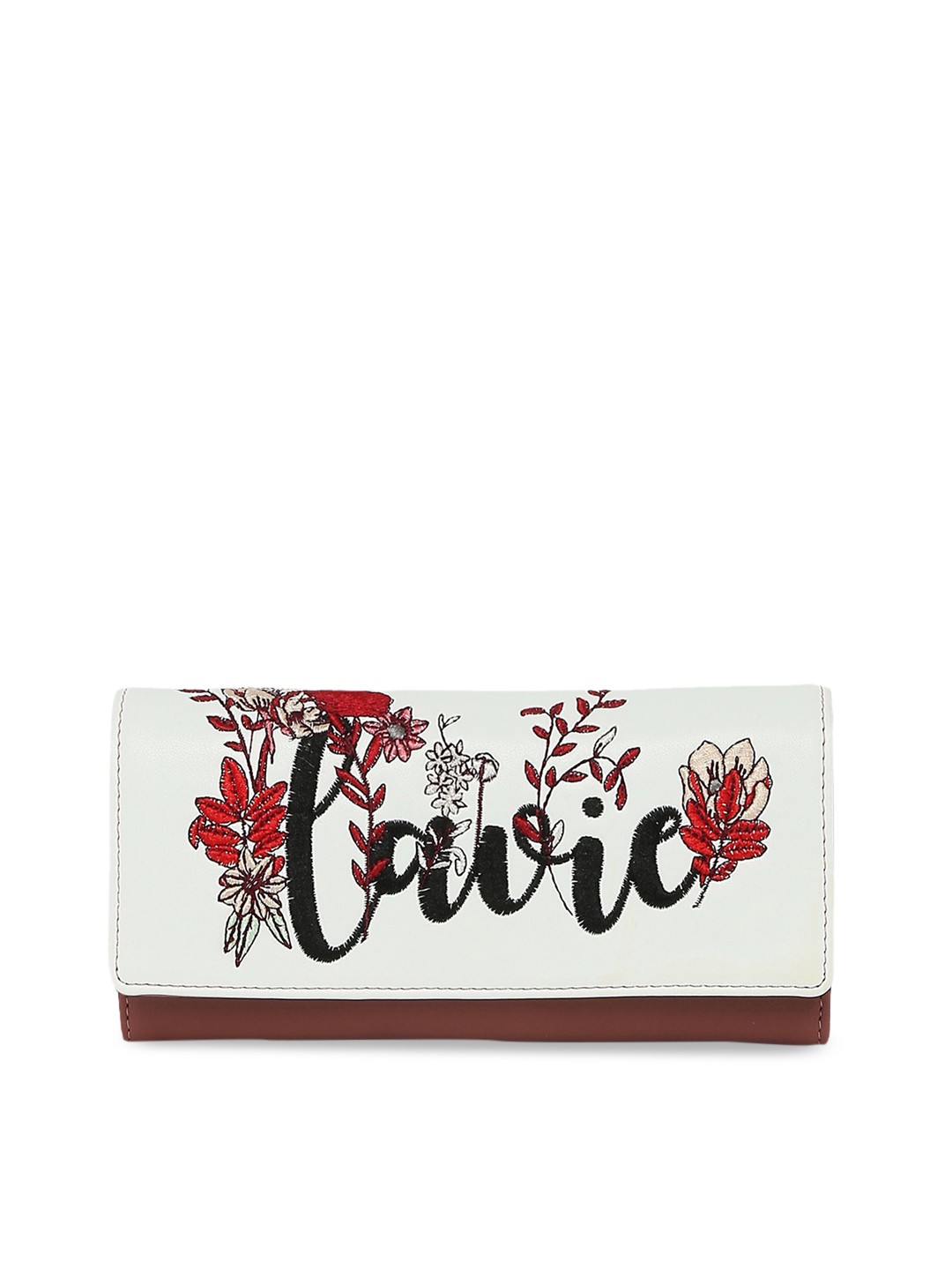 

Lavie Women Purple & White Printed Three Fold Wallet