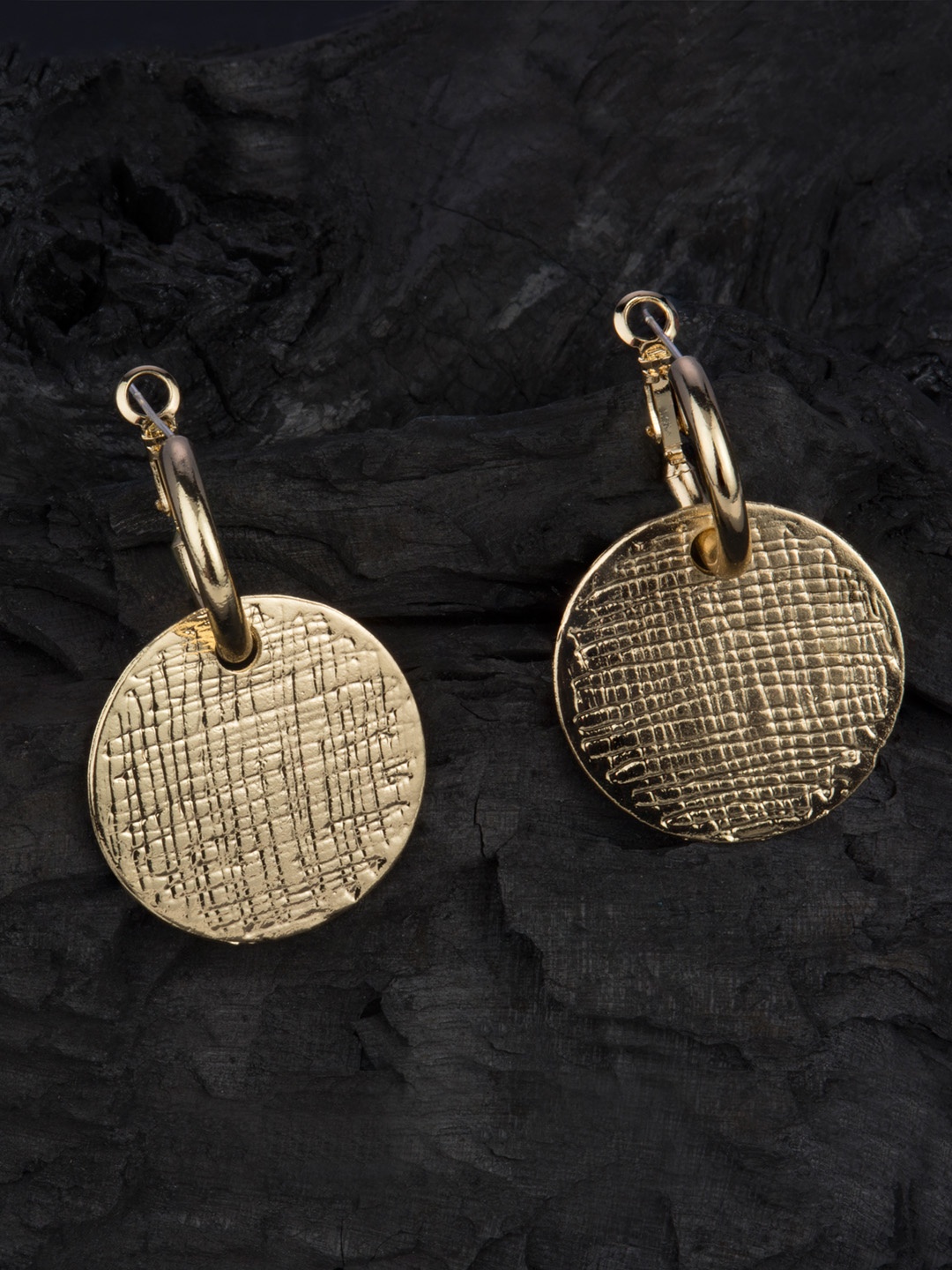 

E2O Gold-Plated Circular Drop Earrings