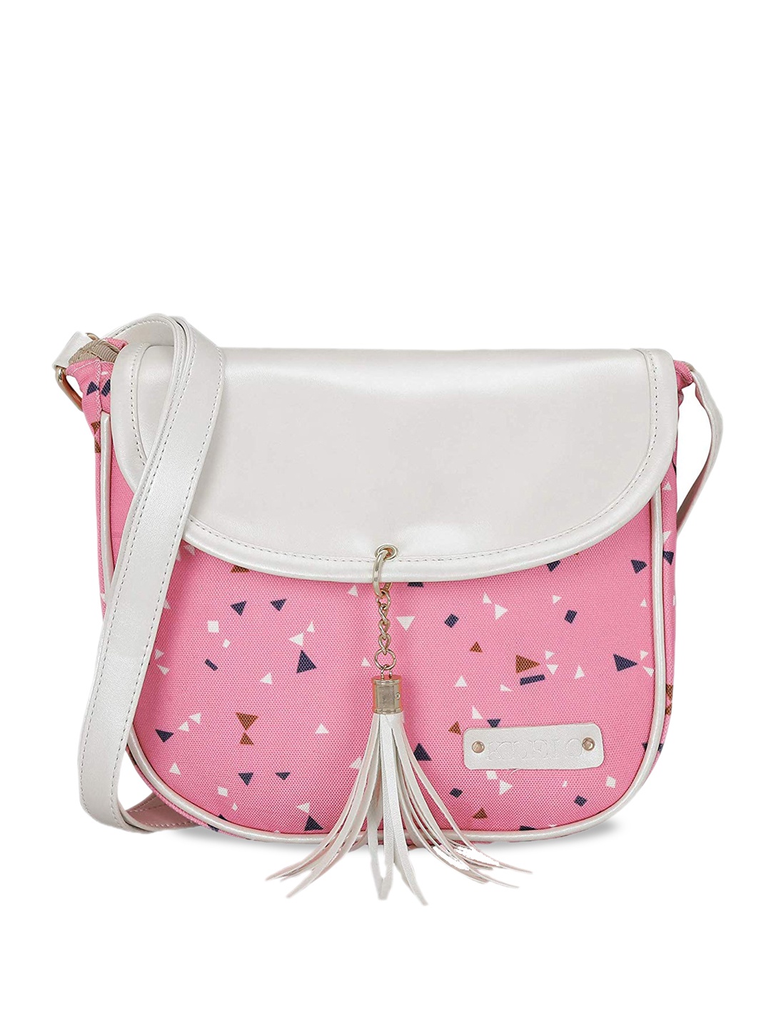 

KLEIO Pink & Off-White Printed Sling Bag