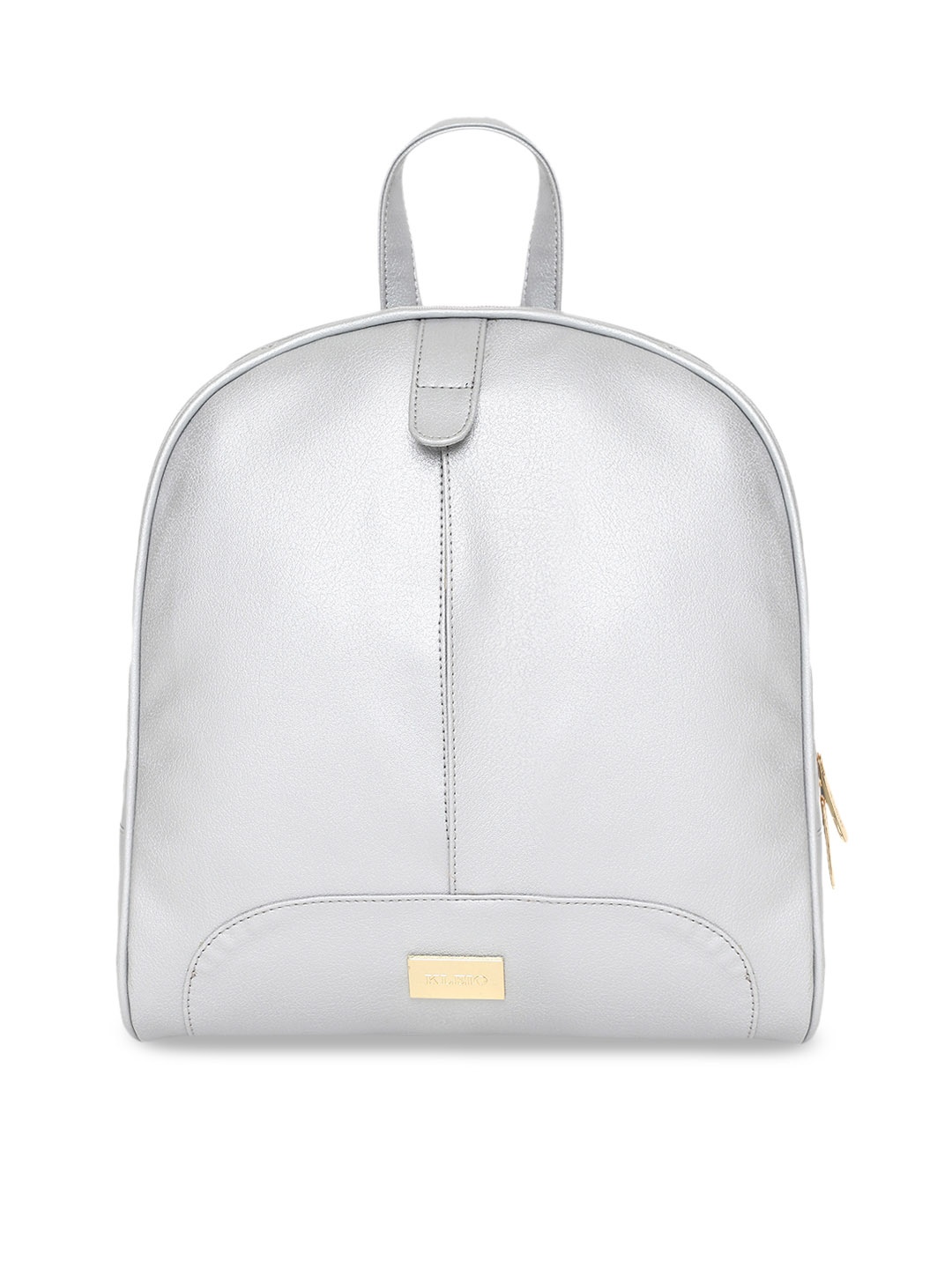 

KLEIO Women Vegan Solid Weekend Travel Backpack, Silver