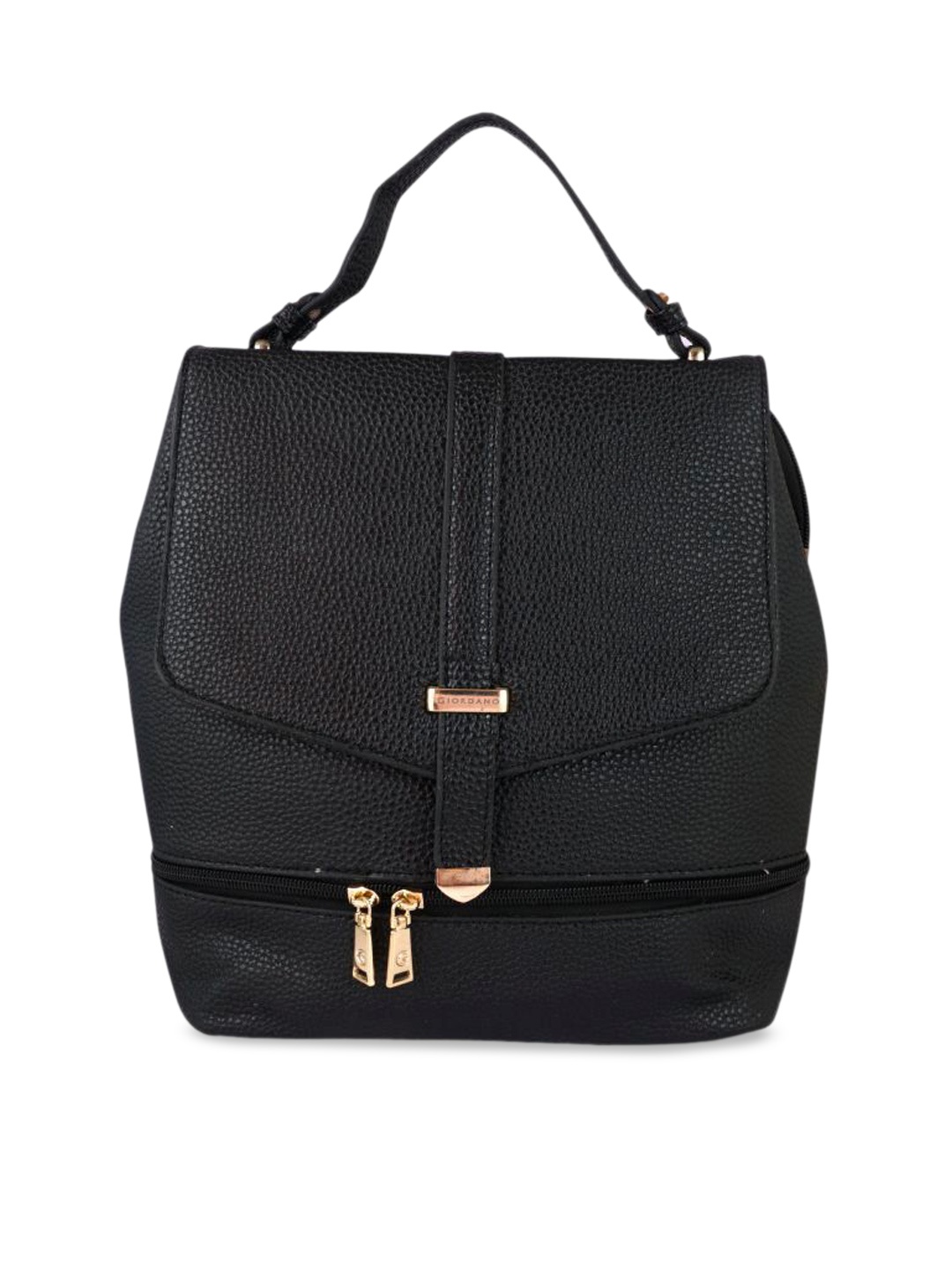 

GIORDANO Women Black Solid Backpack
