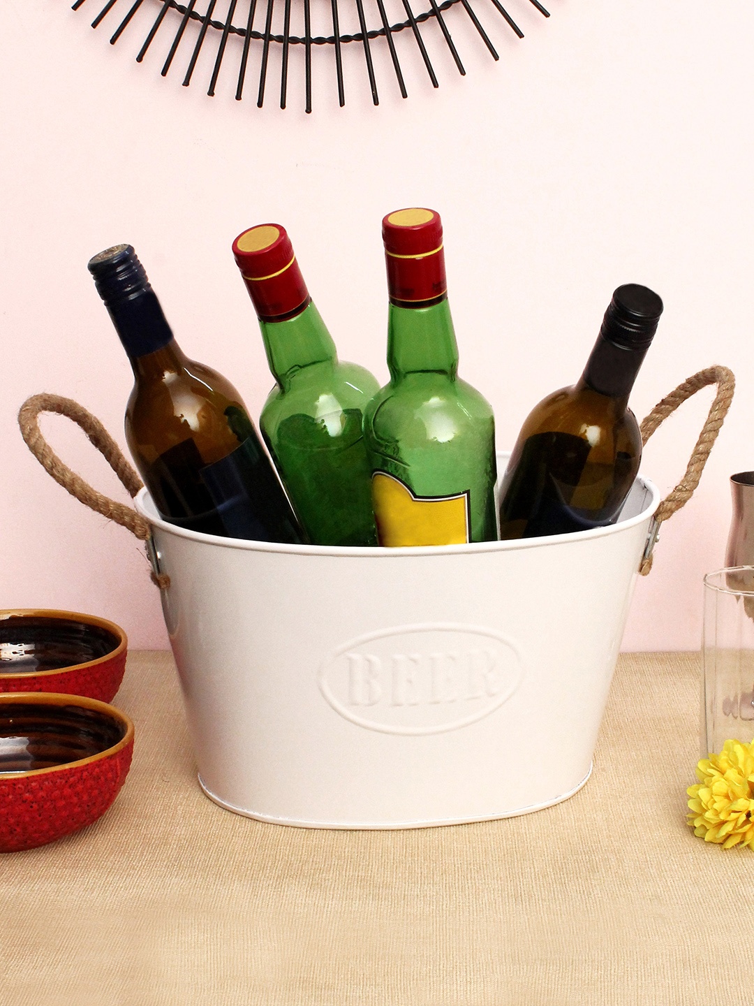 

Home Sparkle White Solid Multi-Utility Beer Bucket
