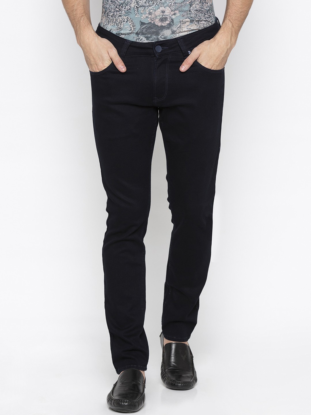 

SPYKAR Men Navy Blue Super Skinny Fit Low-Rise Clean Look Jeans