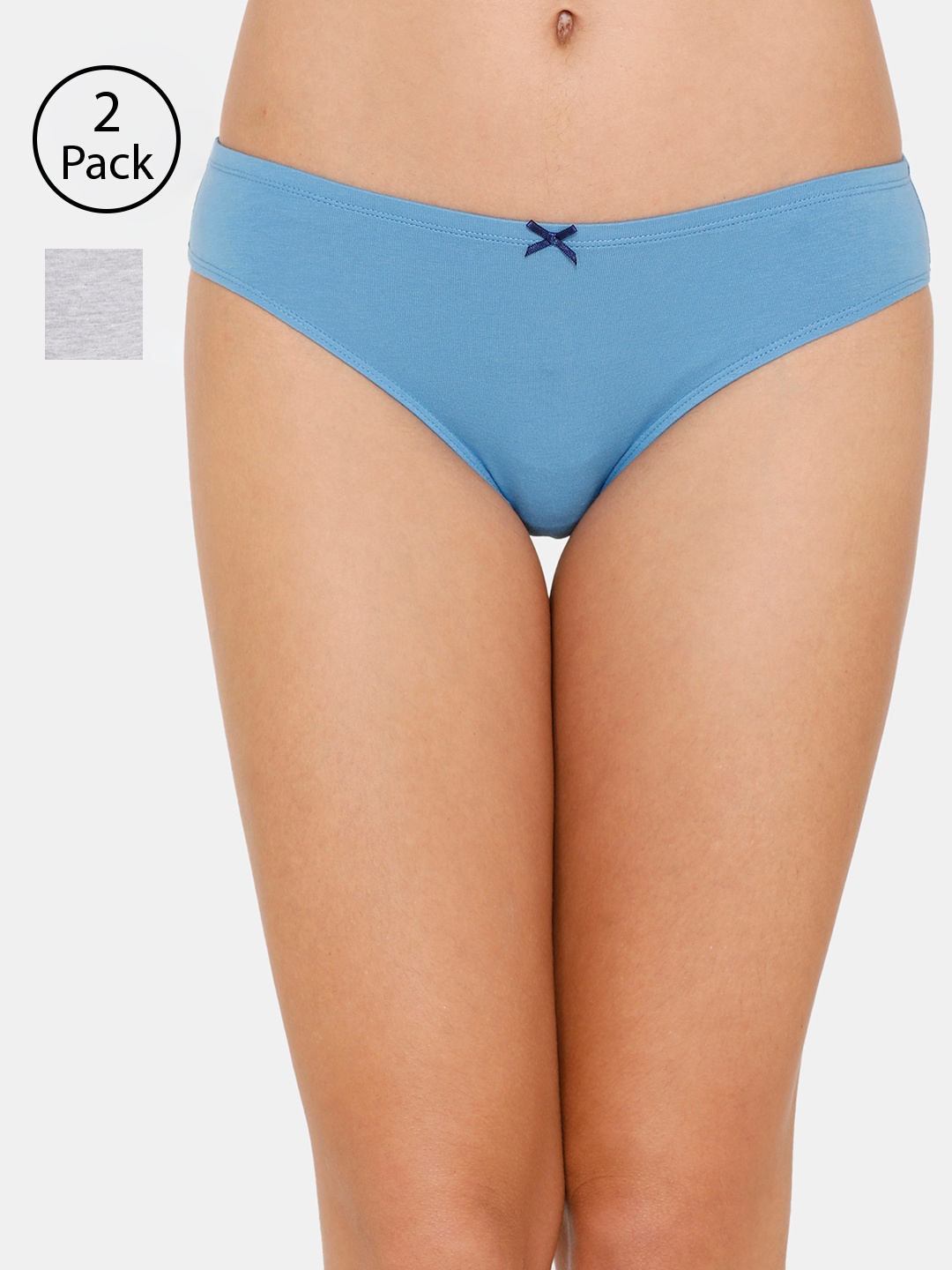

Zivame Women Pack of 2 Assorted Bikini Briefs ZI2426FASHZBLUE