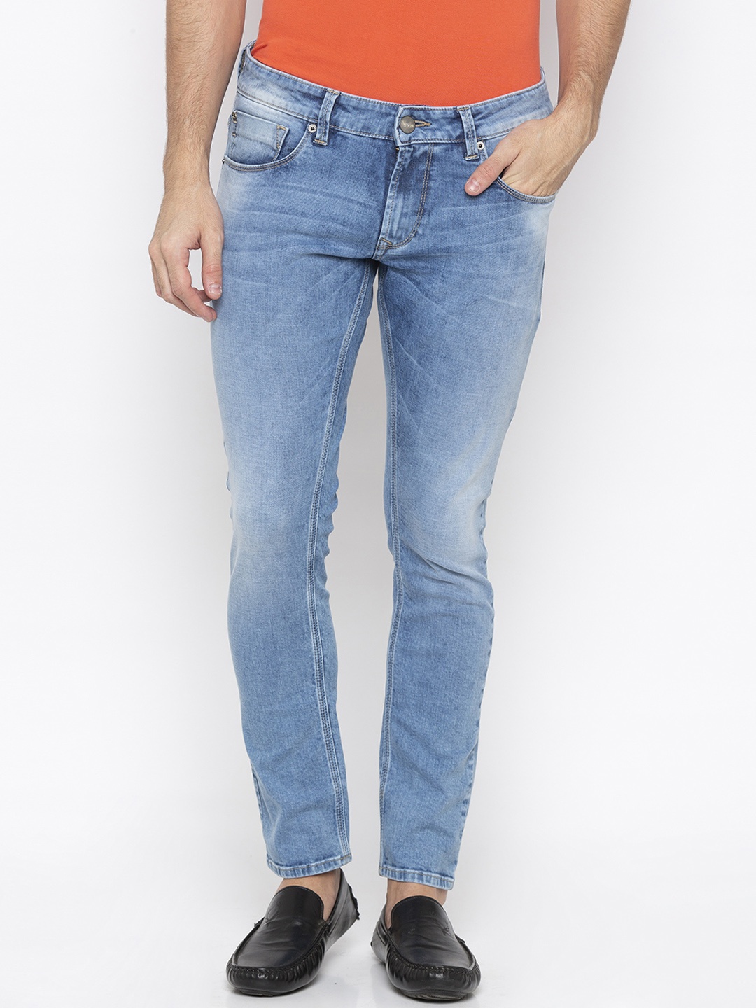 

SPYKAR Men Blue Super Skinny Fit Low-Rise Clean Look Jeans