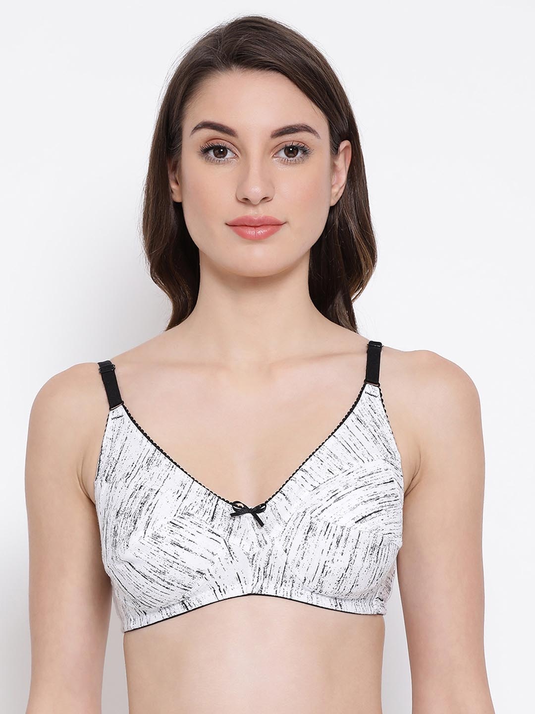 

Clovia Black & White Printed Non-Wired Non Padded Everyday Bra