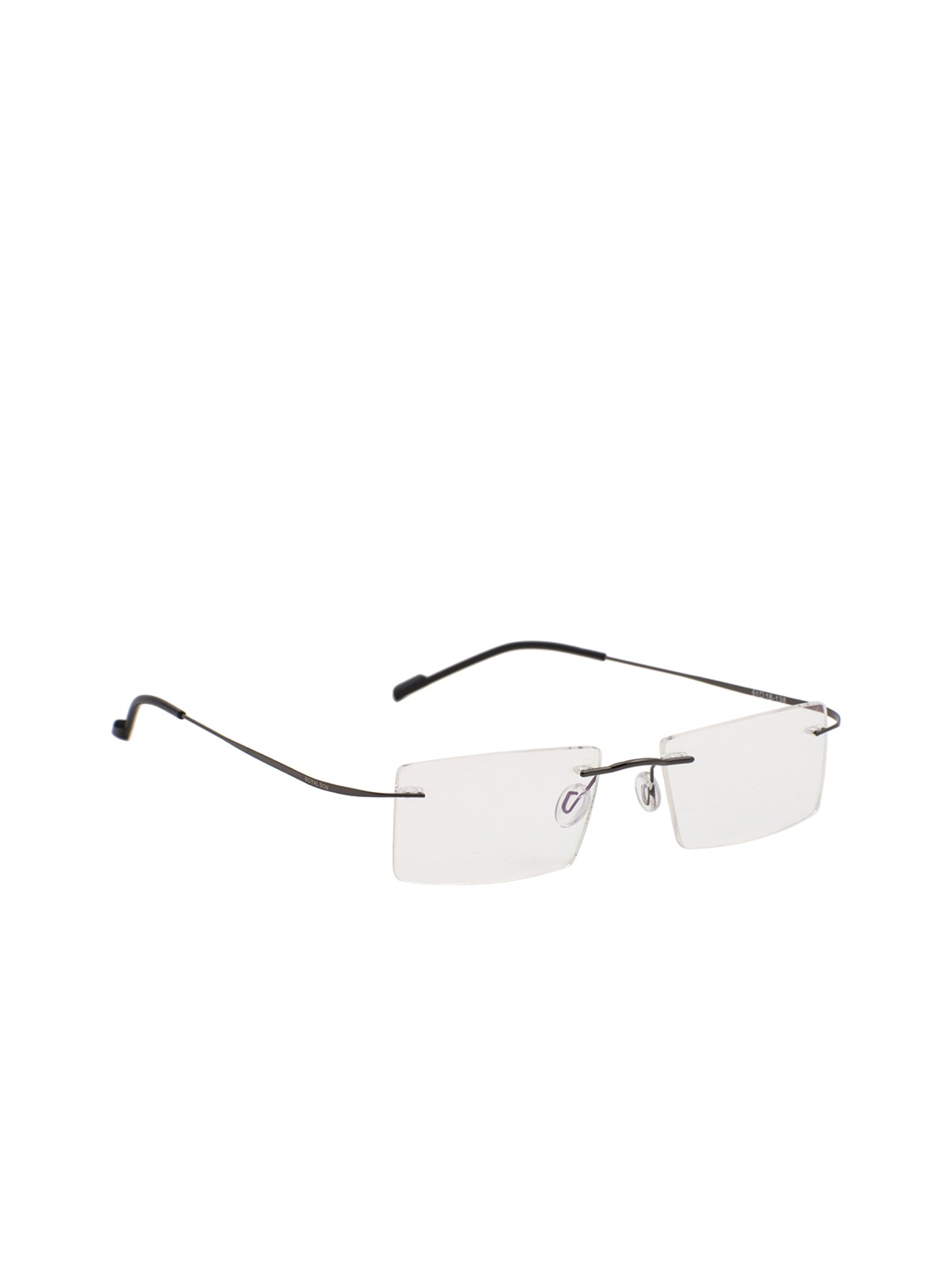 

ROYAL SON Unisex Black Solid Rimless Rectangle Frames RS02090ER