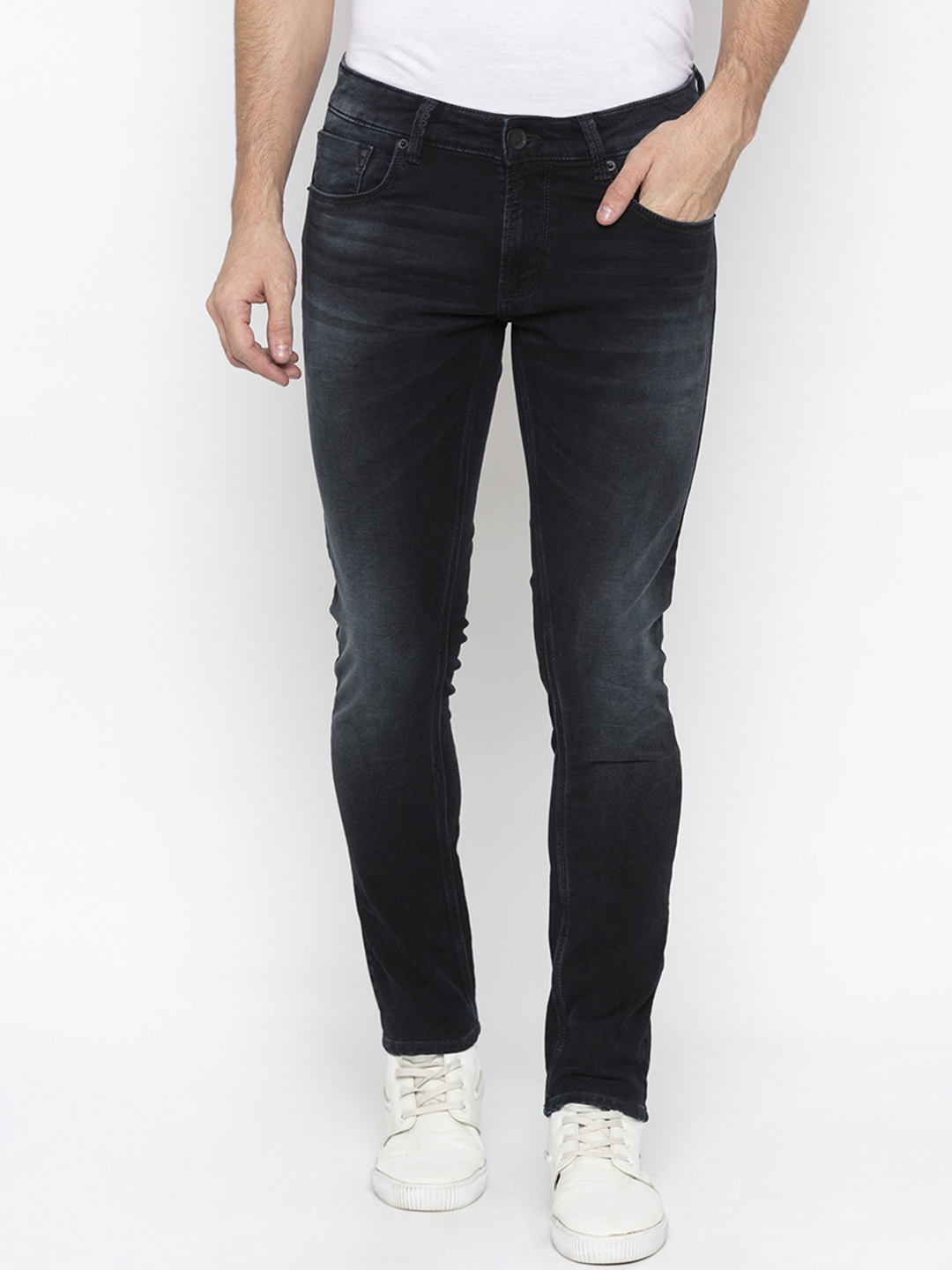 

SPYKAR Men Black Super Skinny Fit Low-Rise Clean Look Jeans