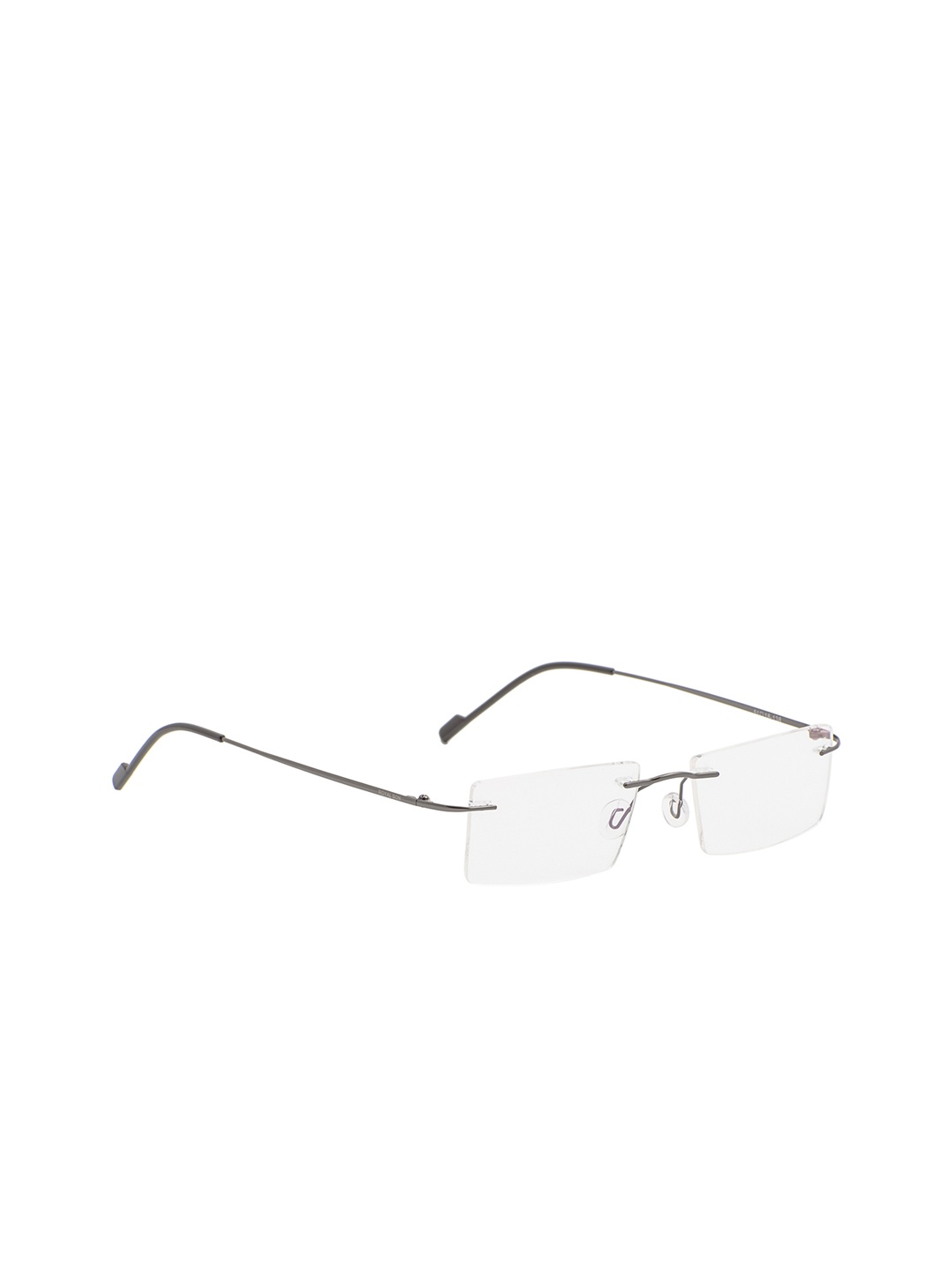 

ROYAL SON Unisex Black Solid Rimless Rectangle Frames