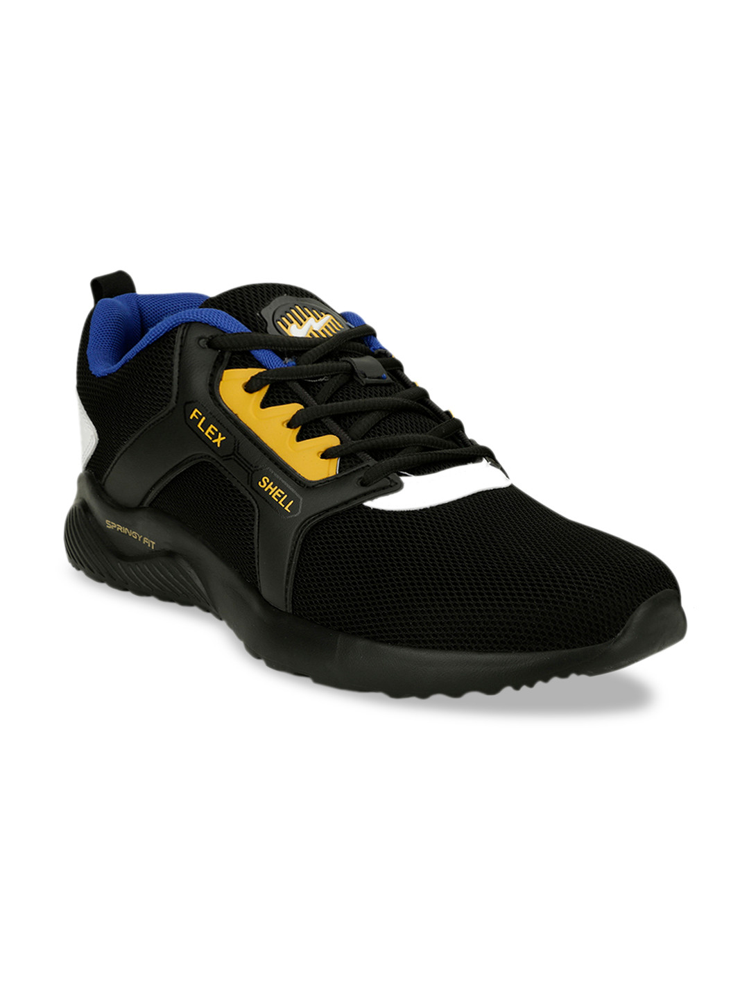 

Campus Men Black Mesh Running Shoes