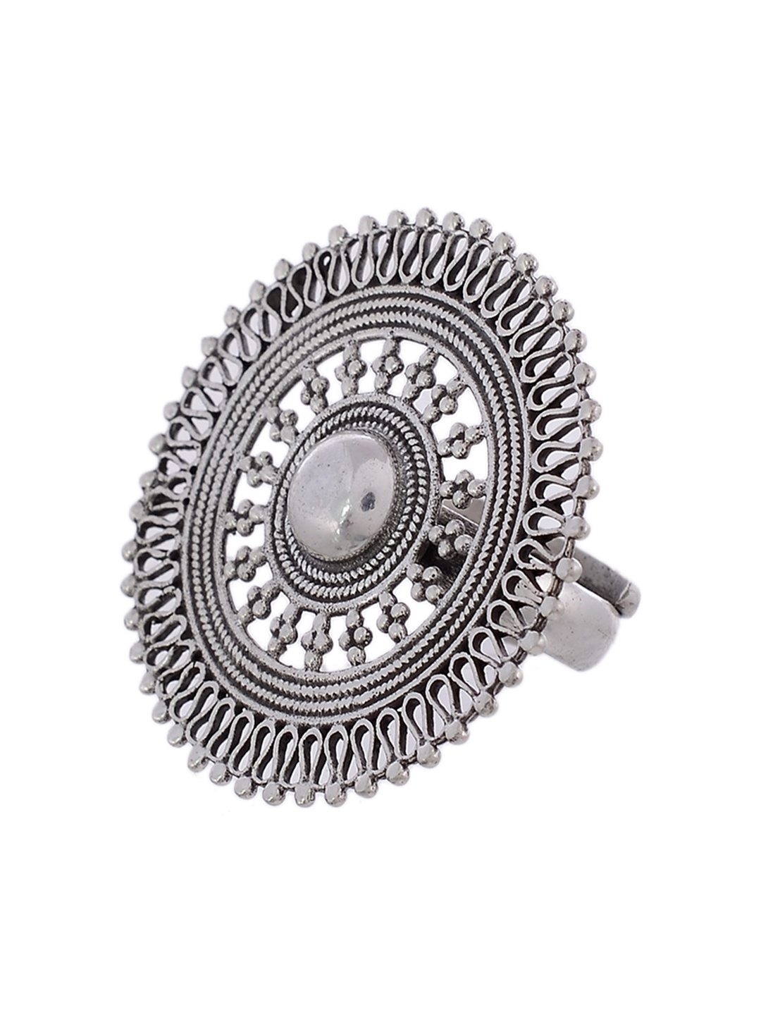 

Silvermerc Designs Silver-Plated Adjustable Beautiful Finger Ring
