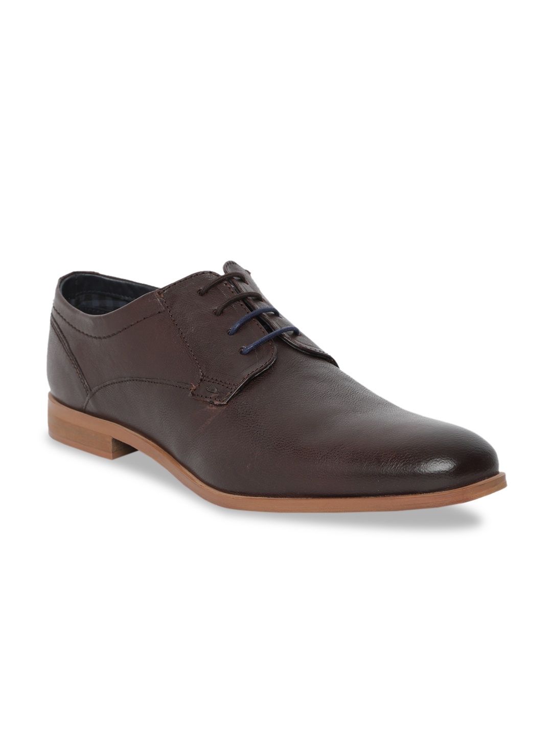 

GABICCI Men Brown Solid Fleetwood City Leather Formal Derbys