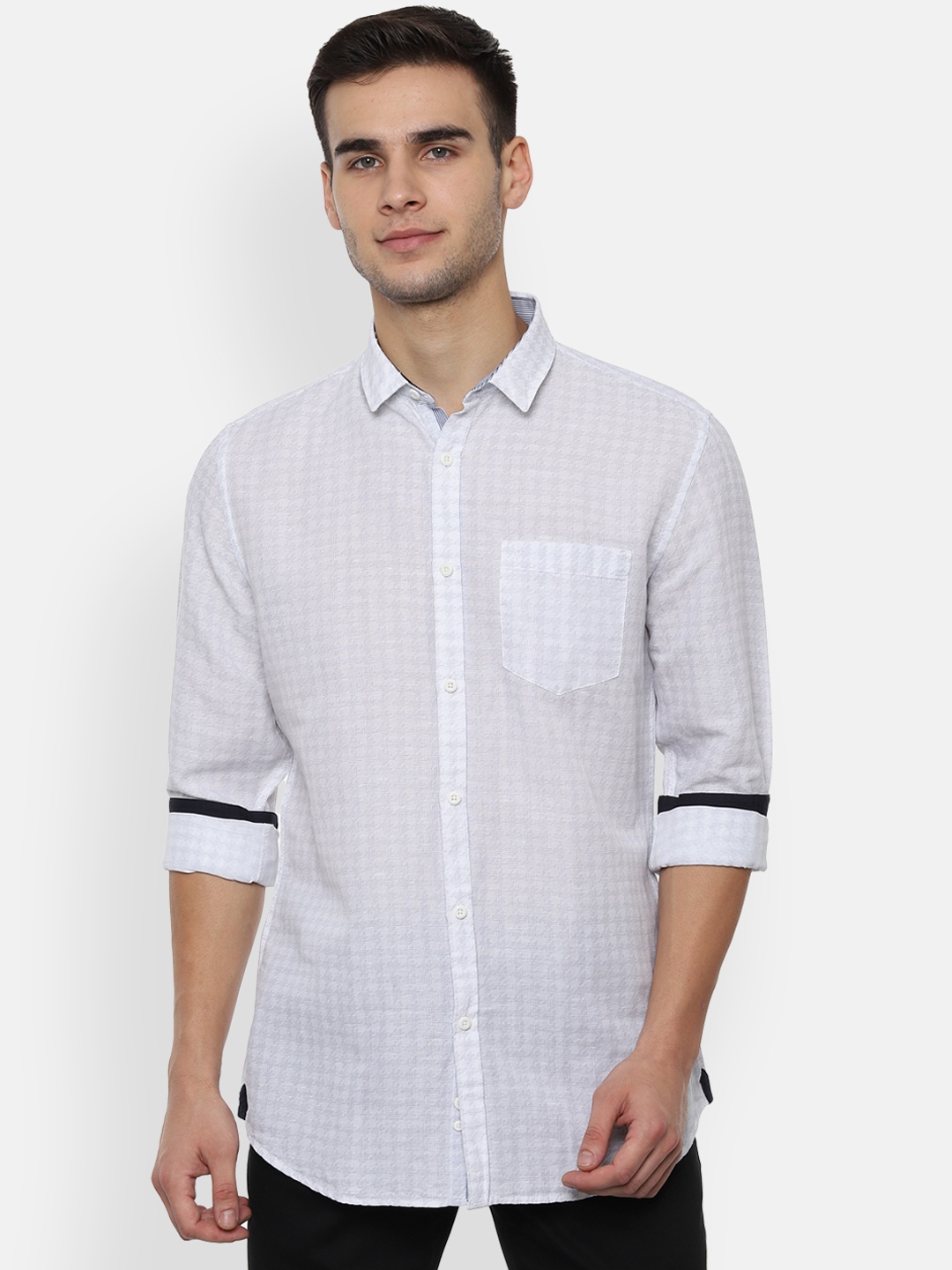

Van Heusen Sport Men White Nancy Slim Fit Printed Casual Shirt