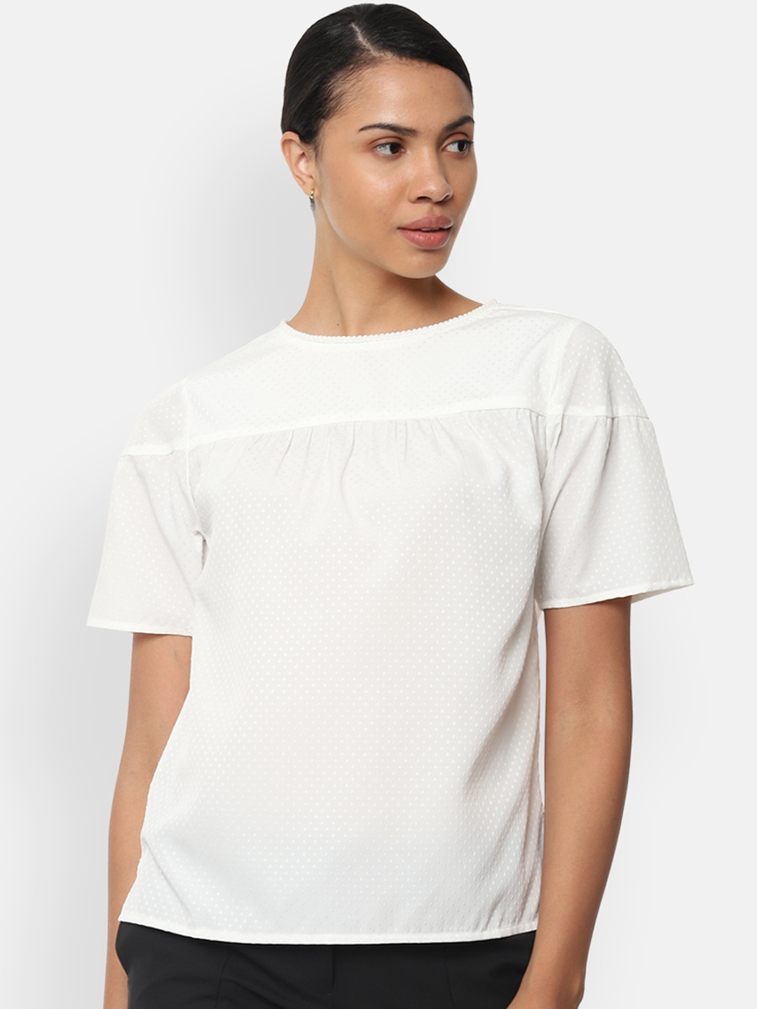 

Van Heusen Woman White Solid Top