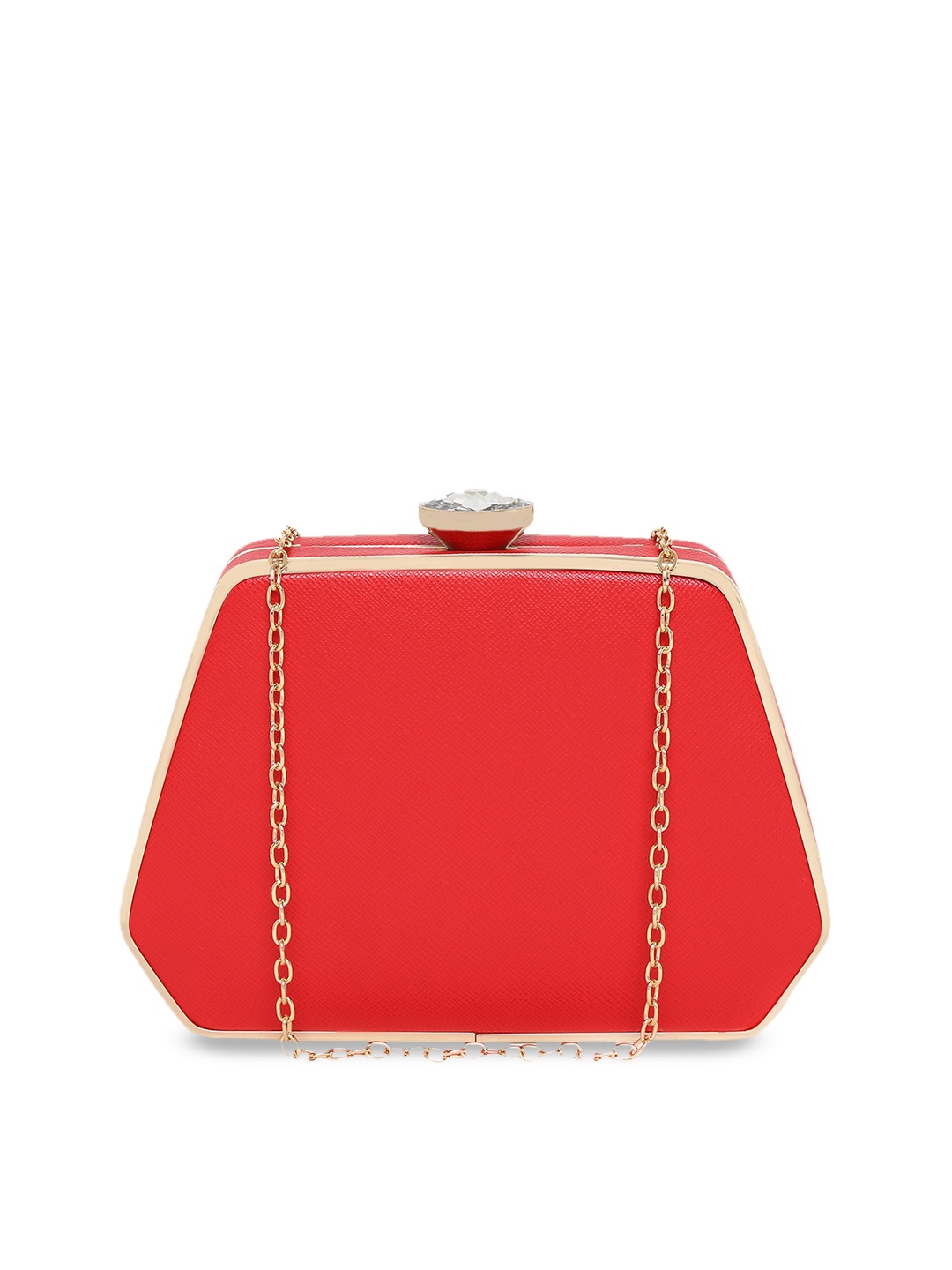 

KLEIO Red Solid Clutch