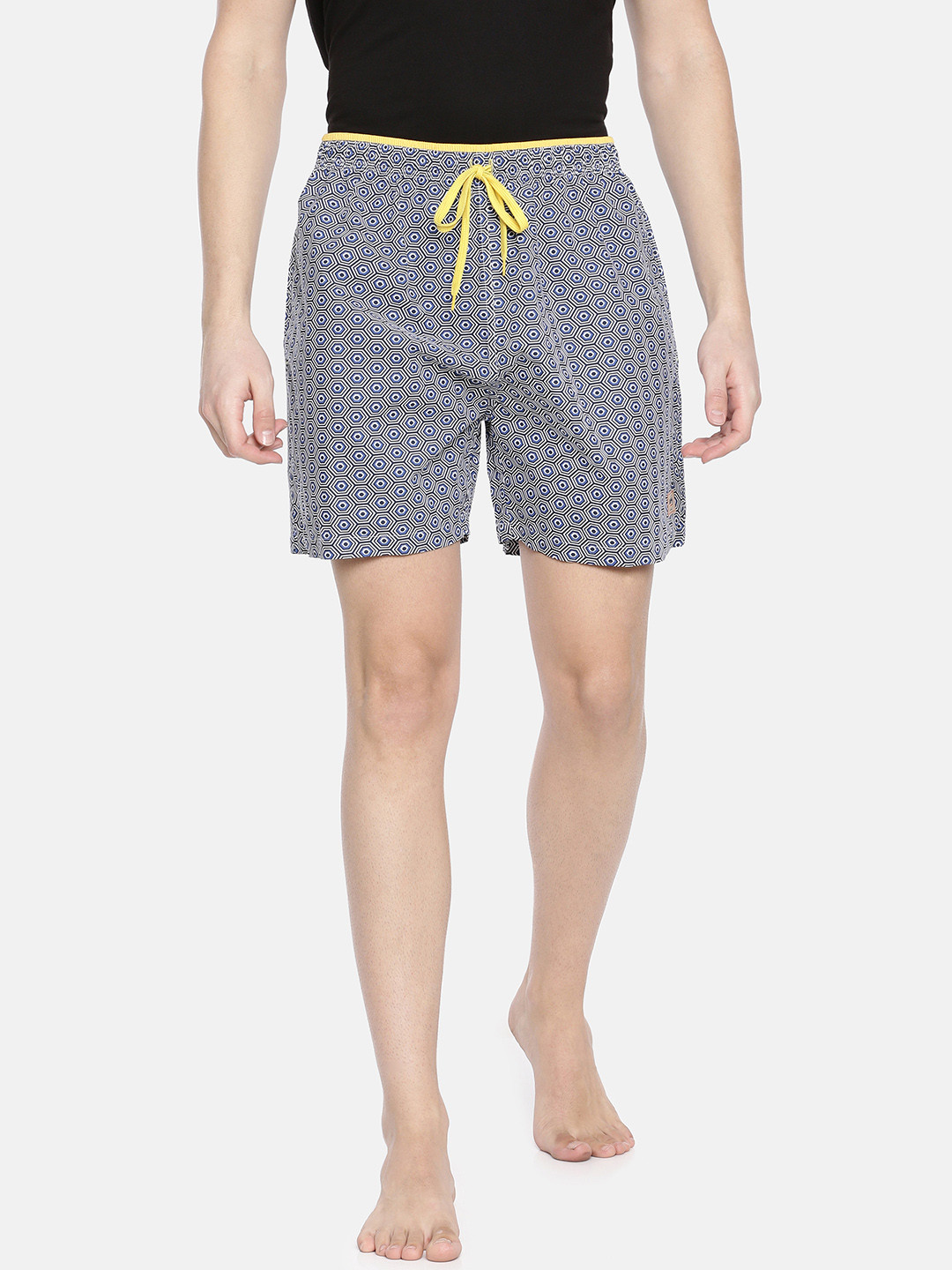 

one8 by Virat Kohli Men Navy Blue & White Printed Pure Cotton Boxers 1999-C2-NAVYHNYCMB