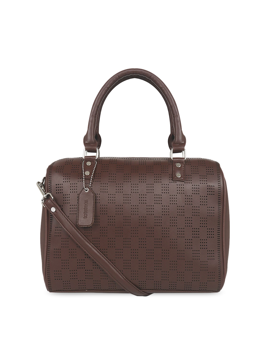 

Toteteca Brown Textured Handheld Bag