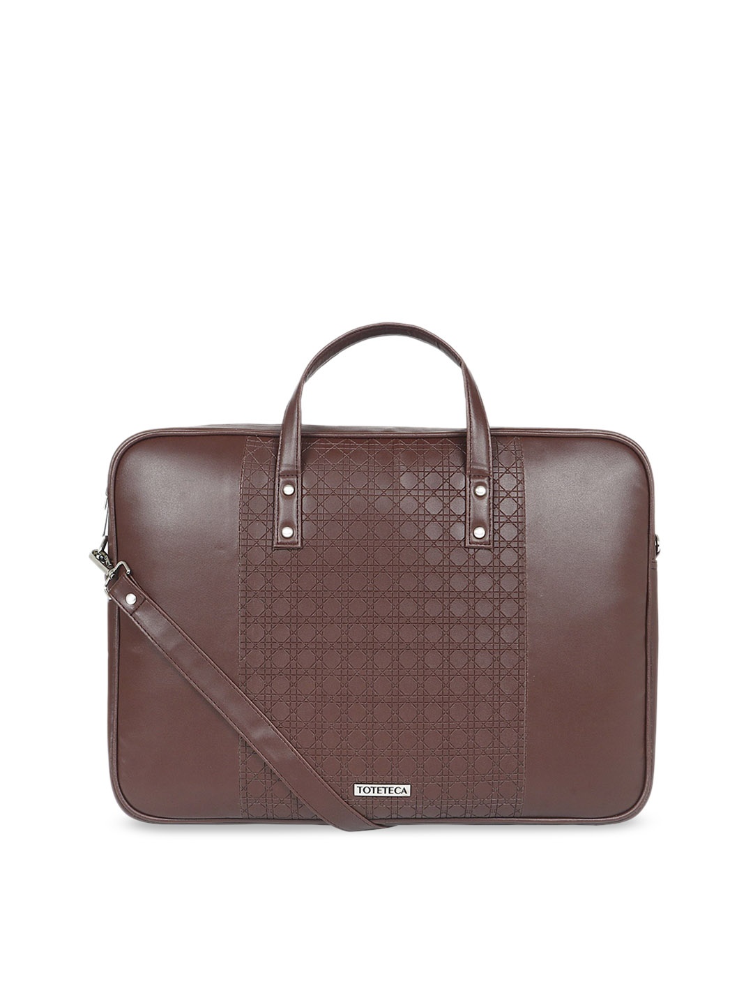 

Toteteca Women Brown Textured Laptop Bag