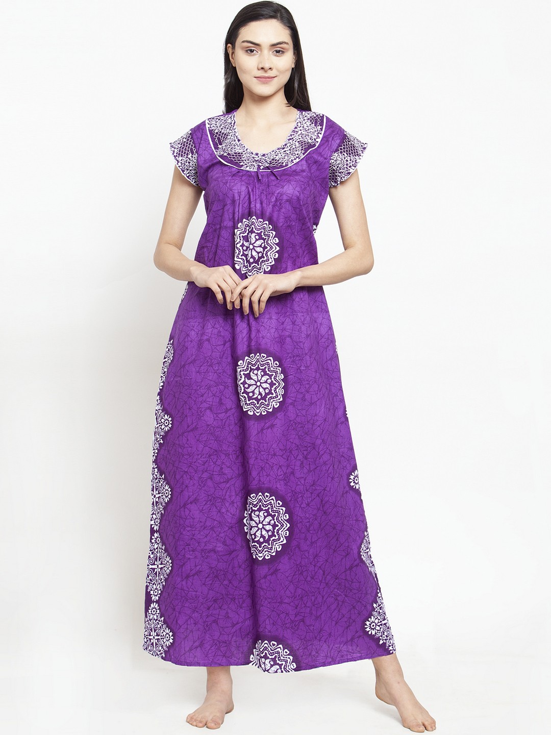 

Secret Wish Violet Printed Nightdress