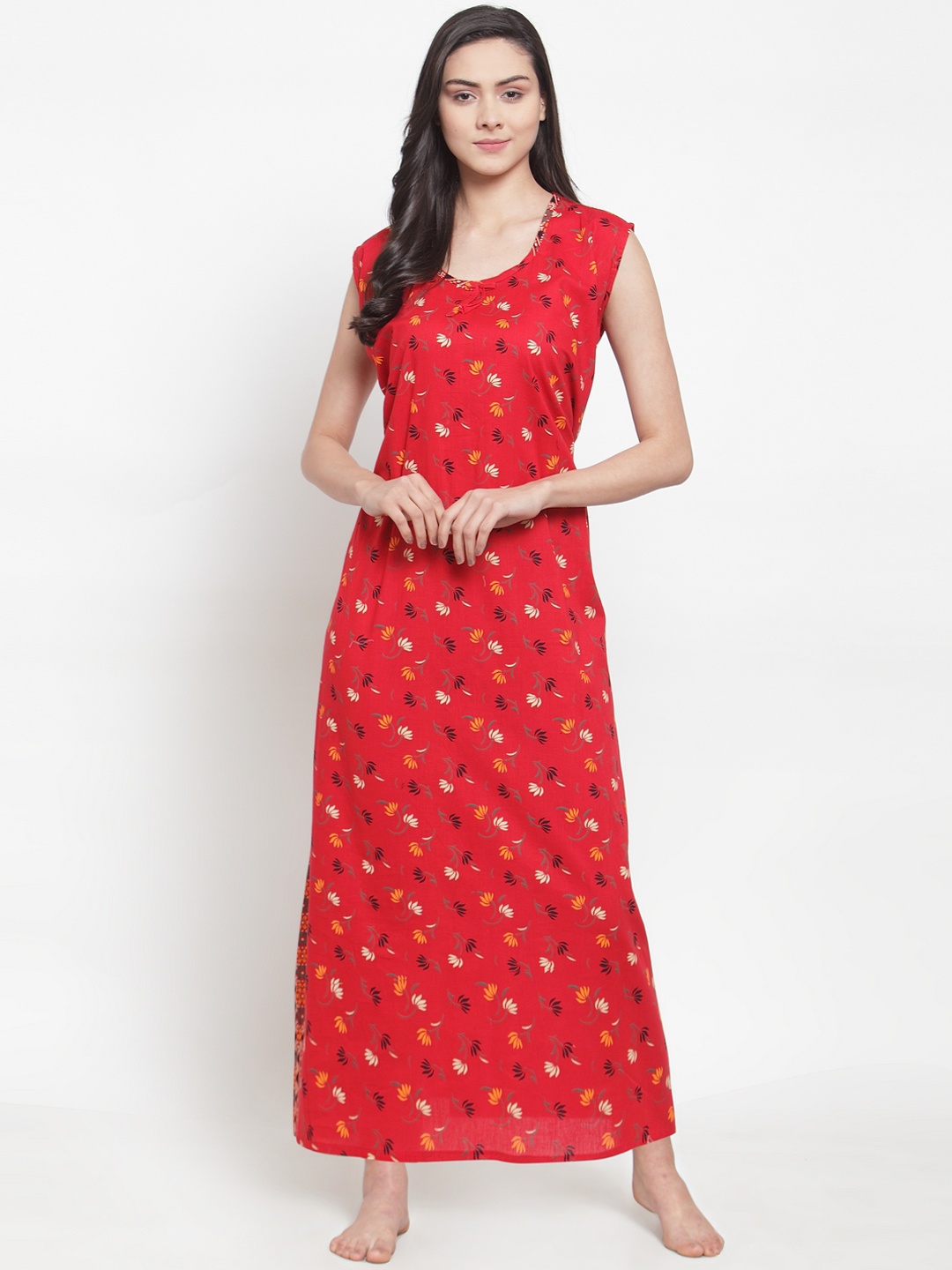 

Secret Wish Red Printed Nightdress
