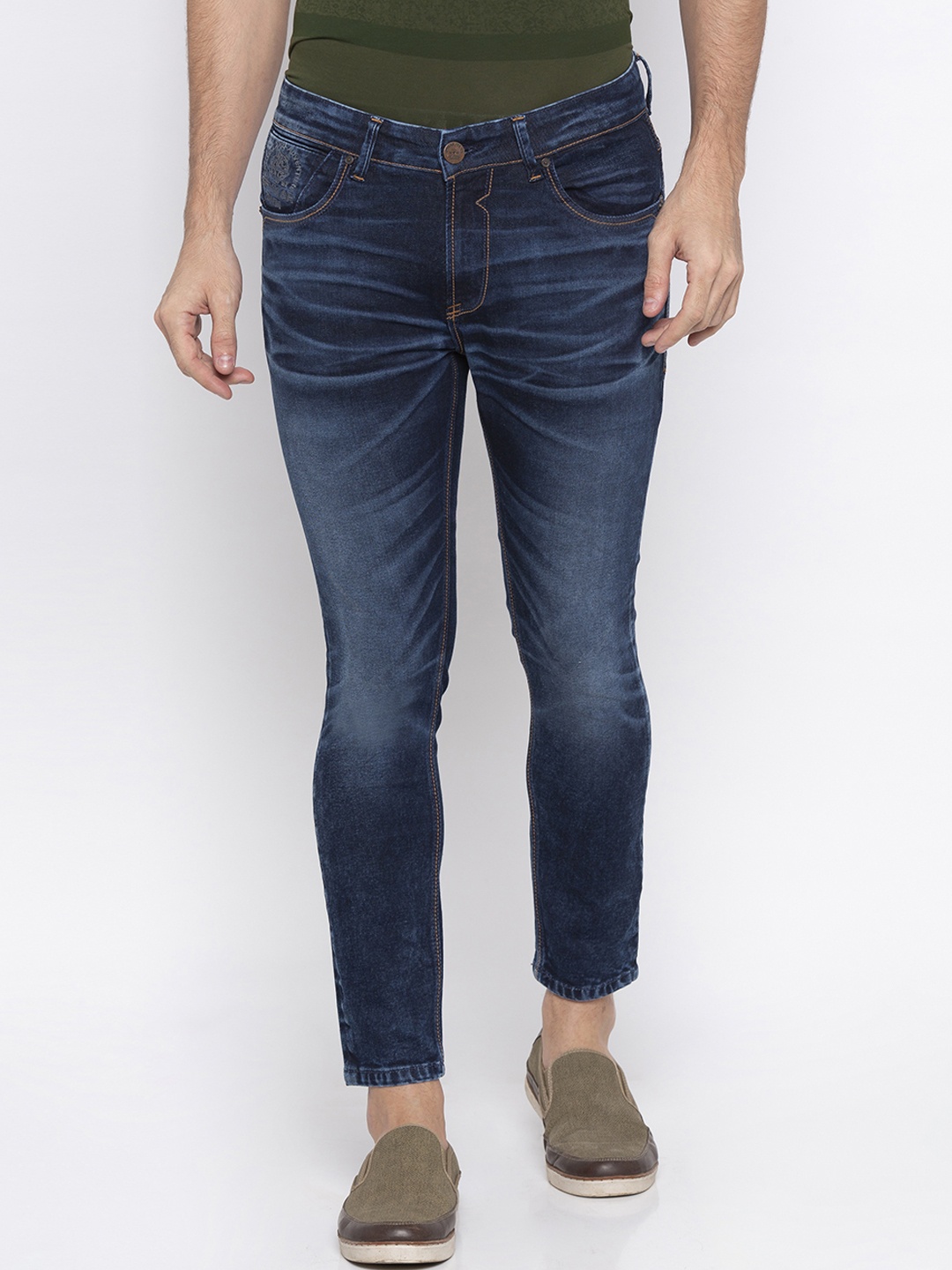 

SPYKAR Men Blue Tapered Fit Mid-Rise Clean Look Jeans