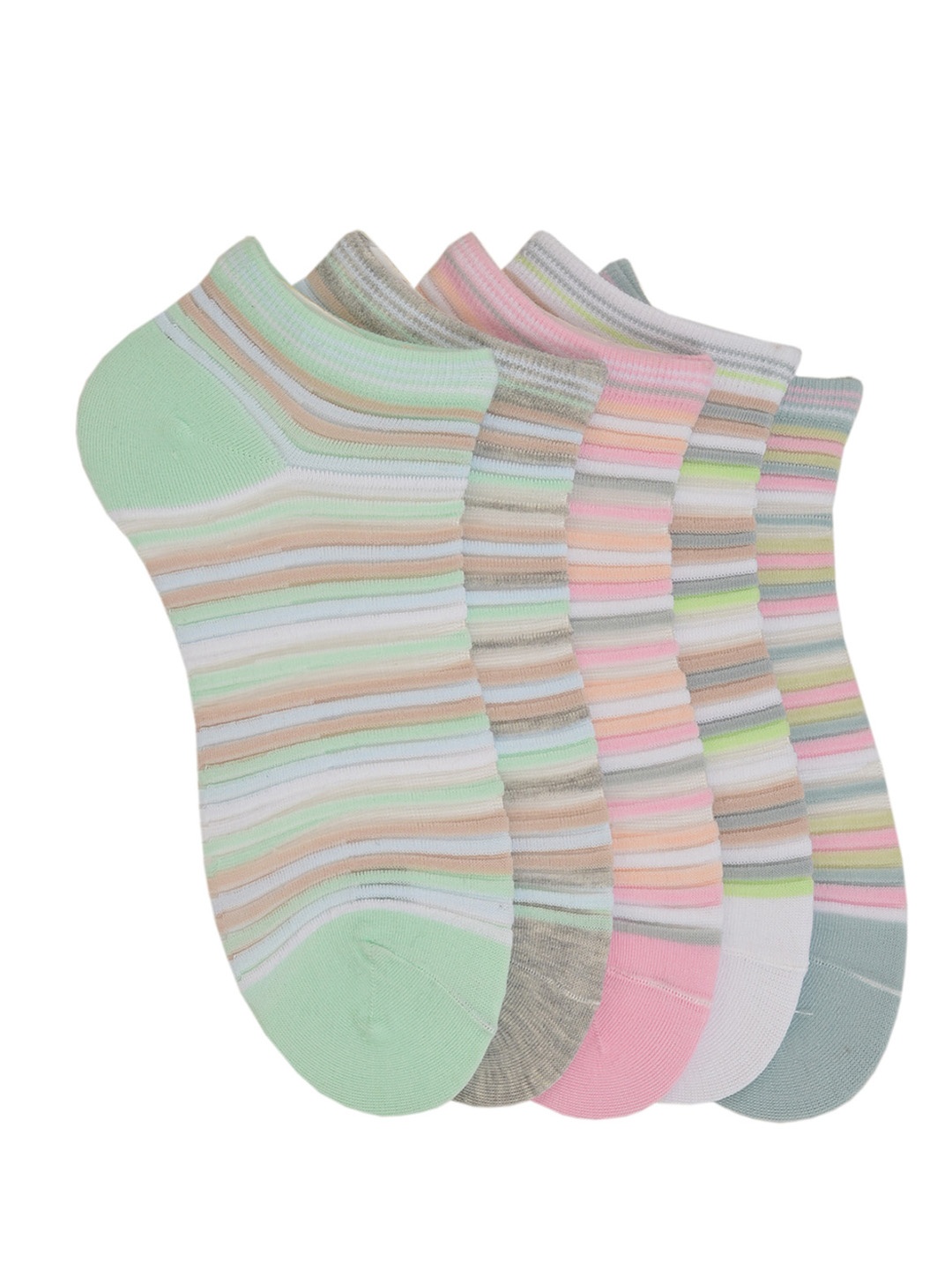

MARC Women Pack of 5 Assorted Ankle-Length Net Socks