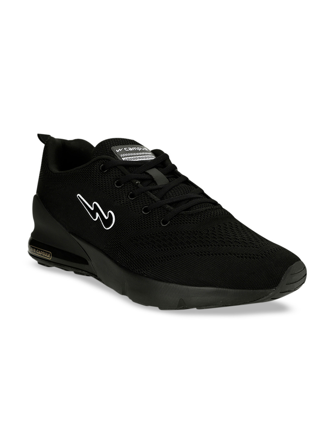 

Campus Men Black Mesh Running Shoes