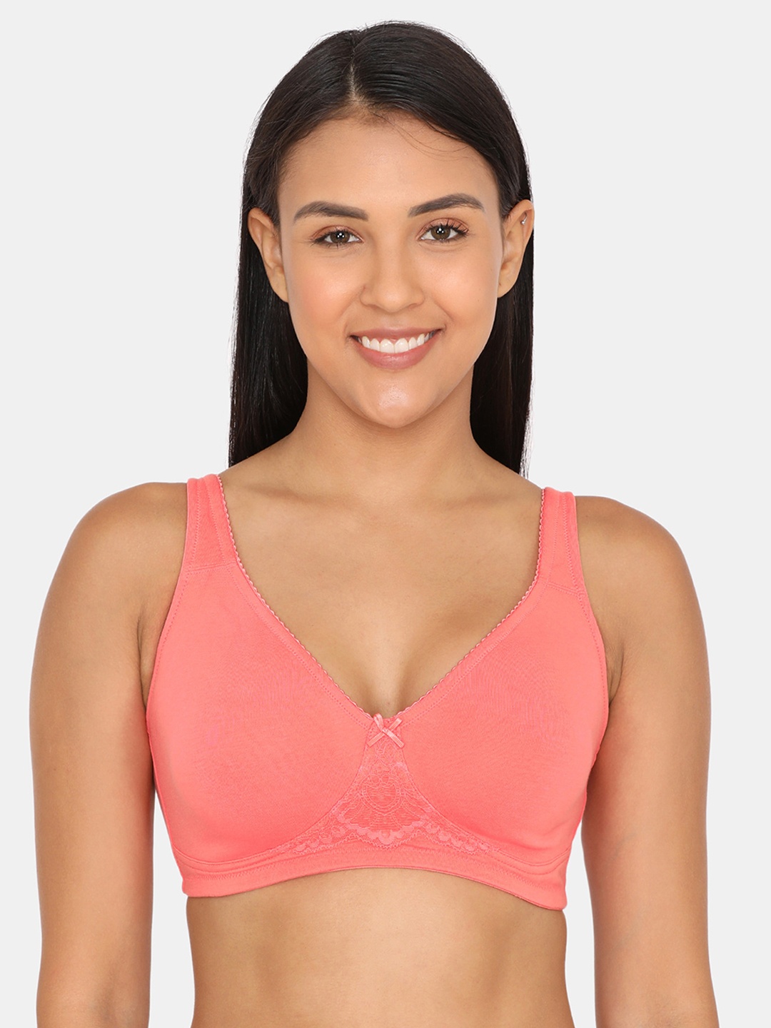 

Zivame Pink Solid Non-Wired Non Padded Minimizer Bra PY1021
