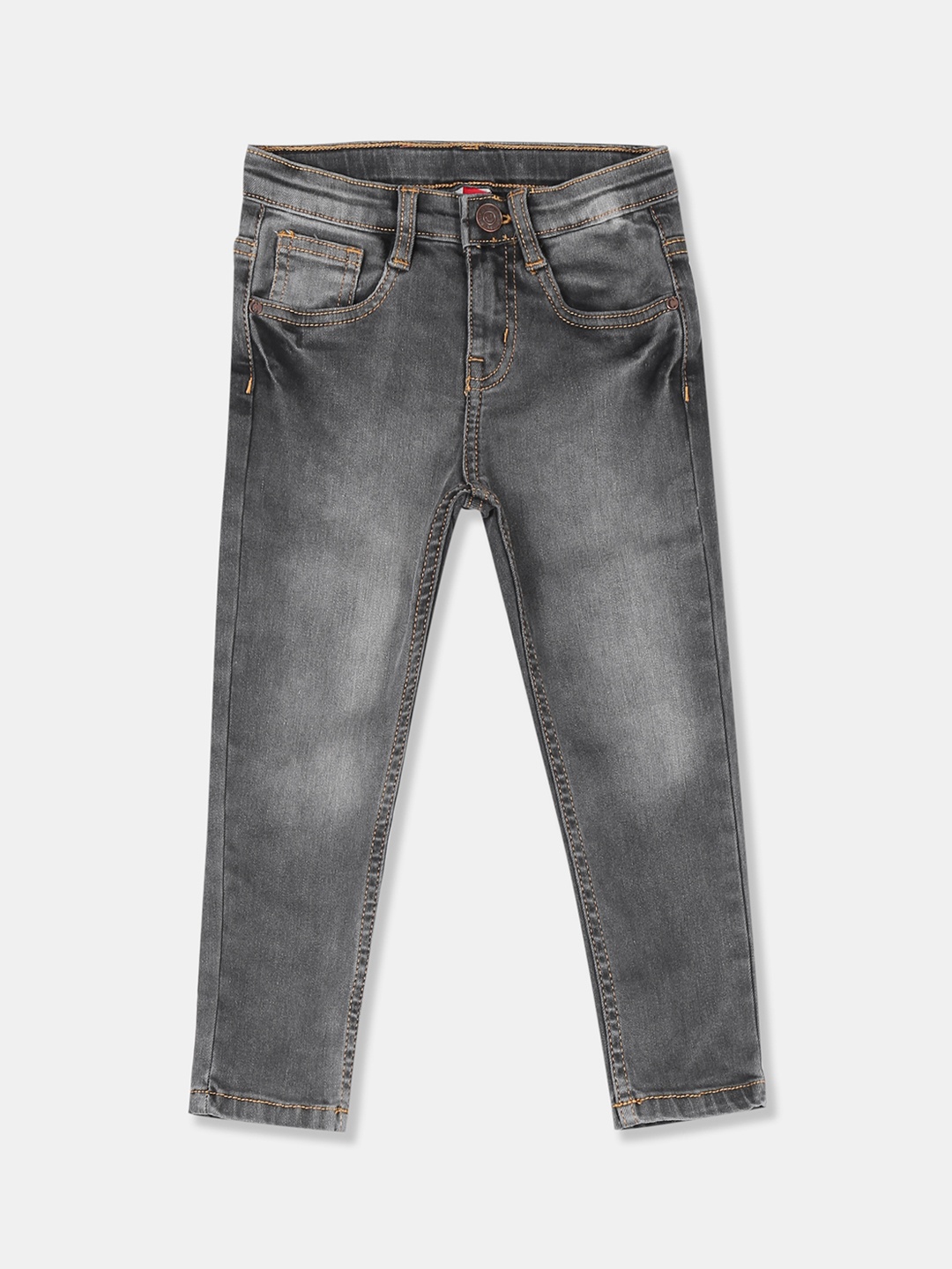 

Cherokee Boys Grey Slim Fit Mid-Rise Clean Look Stretchable Jeans