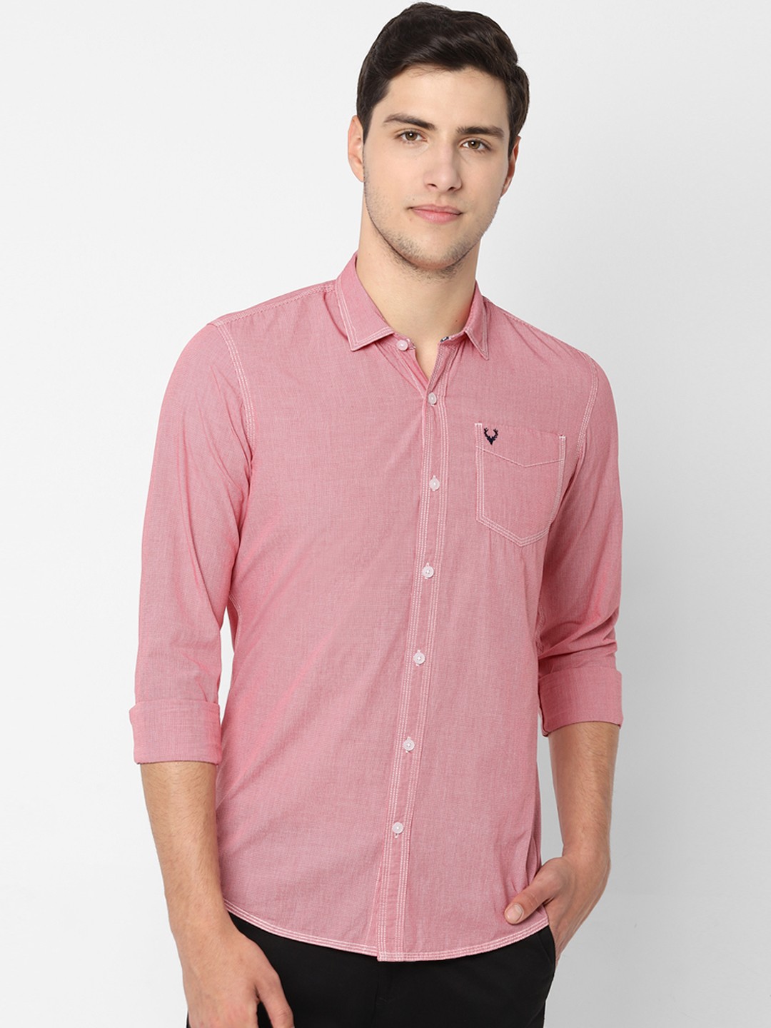 

Allen Solly Sport Men Red & White Regular Fit Checked Casual Shirt