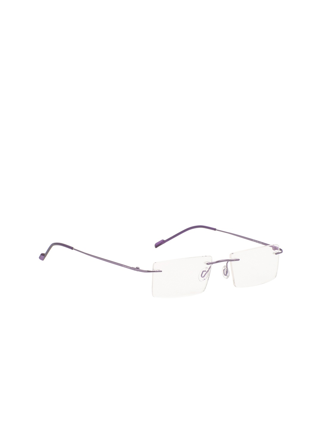 

ROYAL SON Unisex Purple Solid Rimless Rectangle Frames RS0650ER