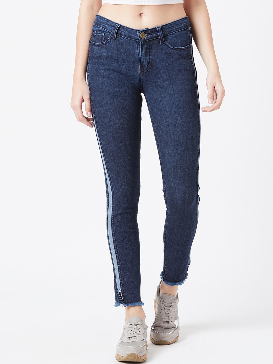 

The Dry State Women Navy Blue Slim Fit Mid-Rise Clean Look Jeans