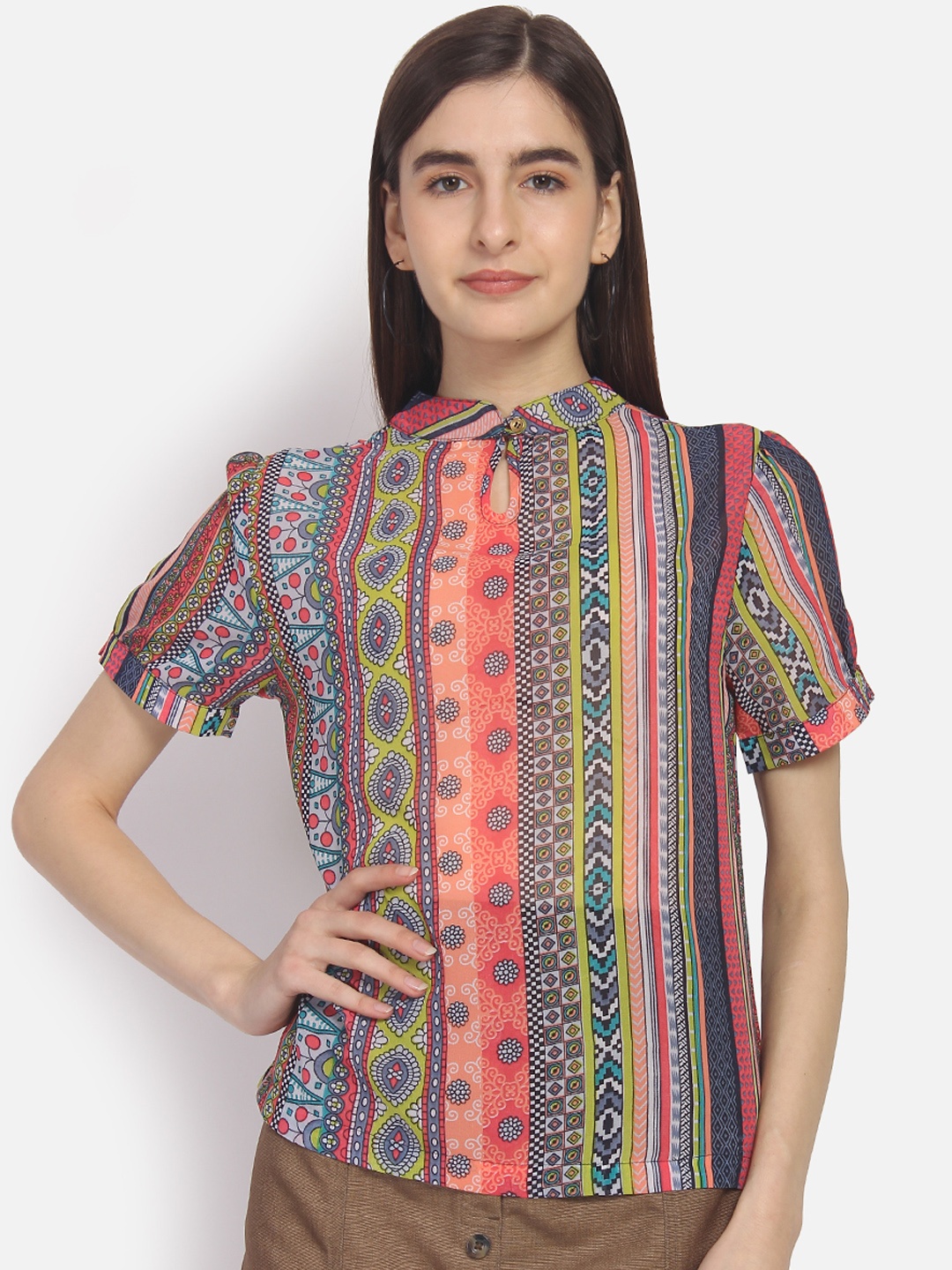 Yaadleen Women Multicoloured Printed Top, Multi