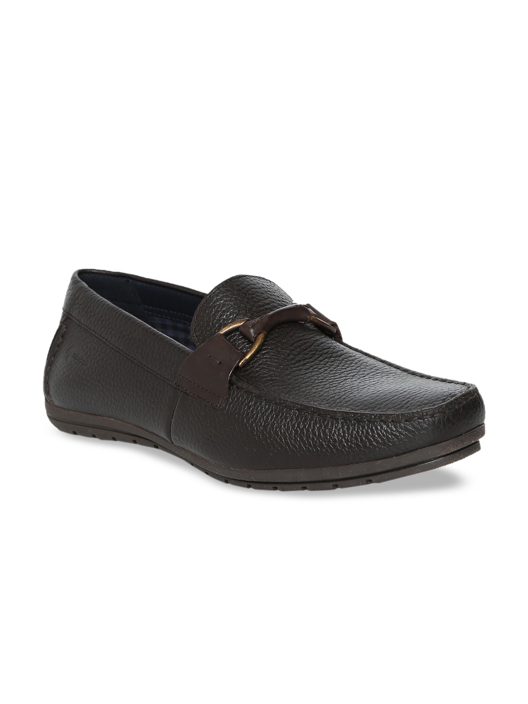 

GABICCI Men Brown Leather Solid Loafers