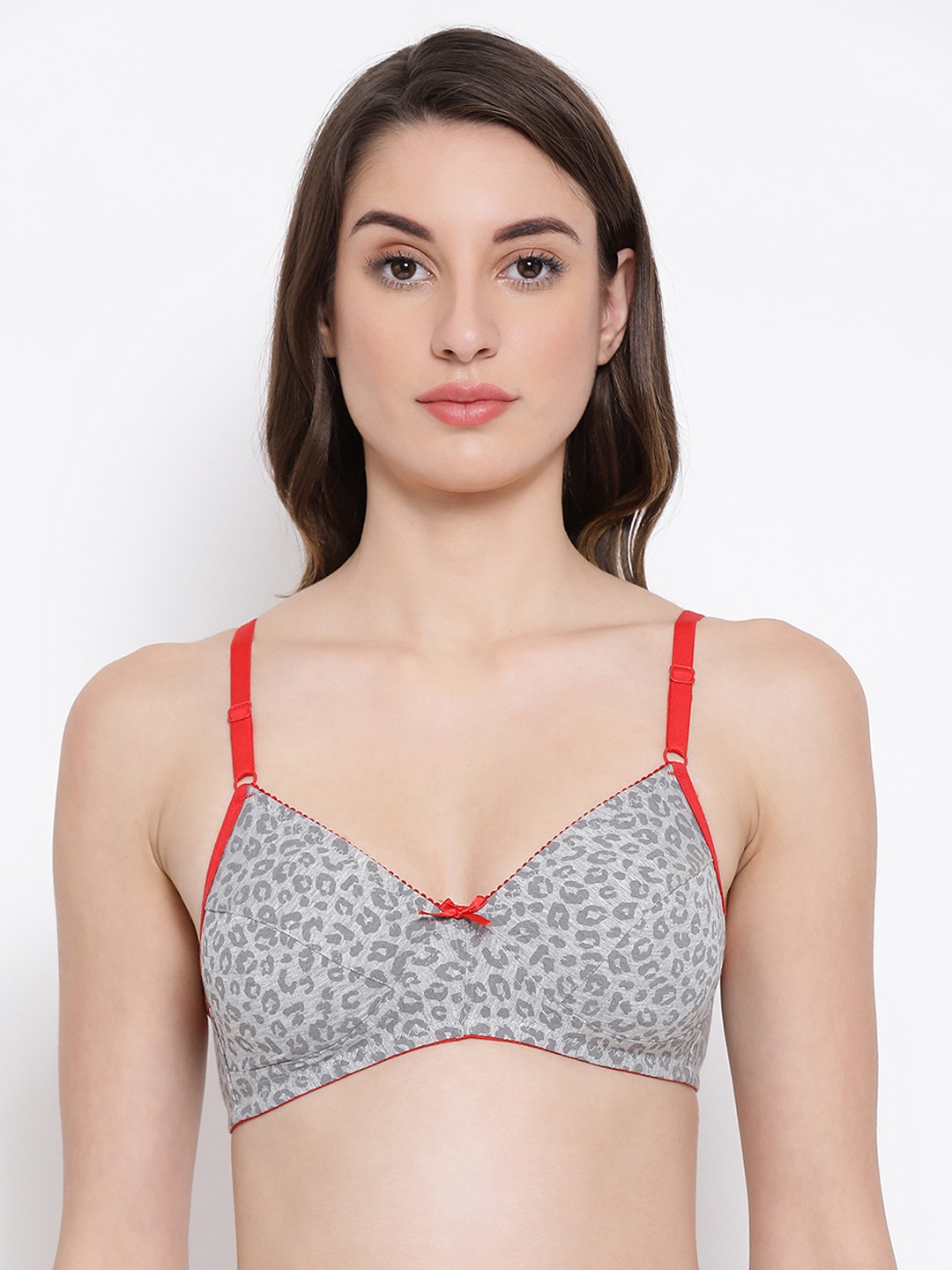

Clovia Grey Printed Non-Wired Non Padded Everyday Bra